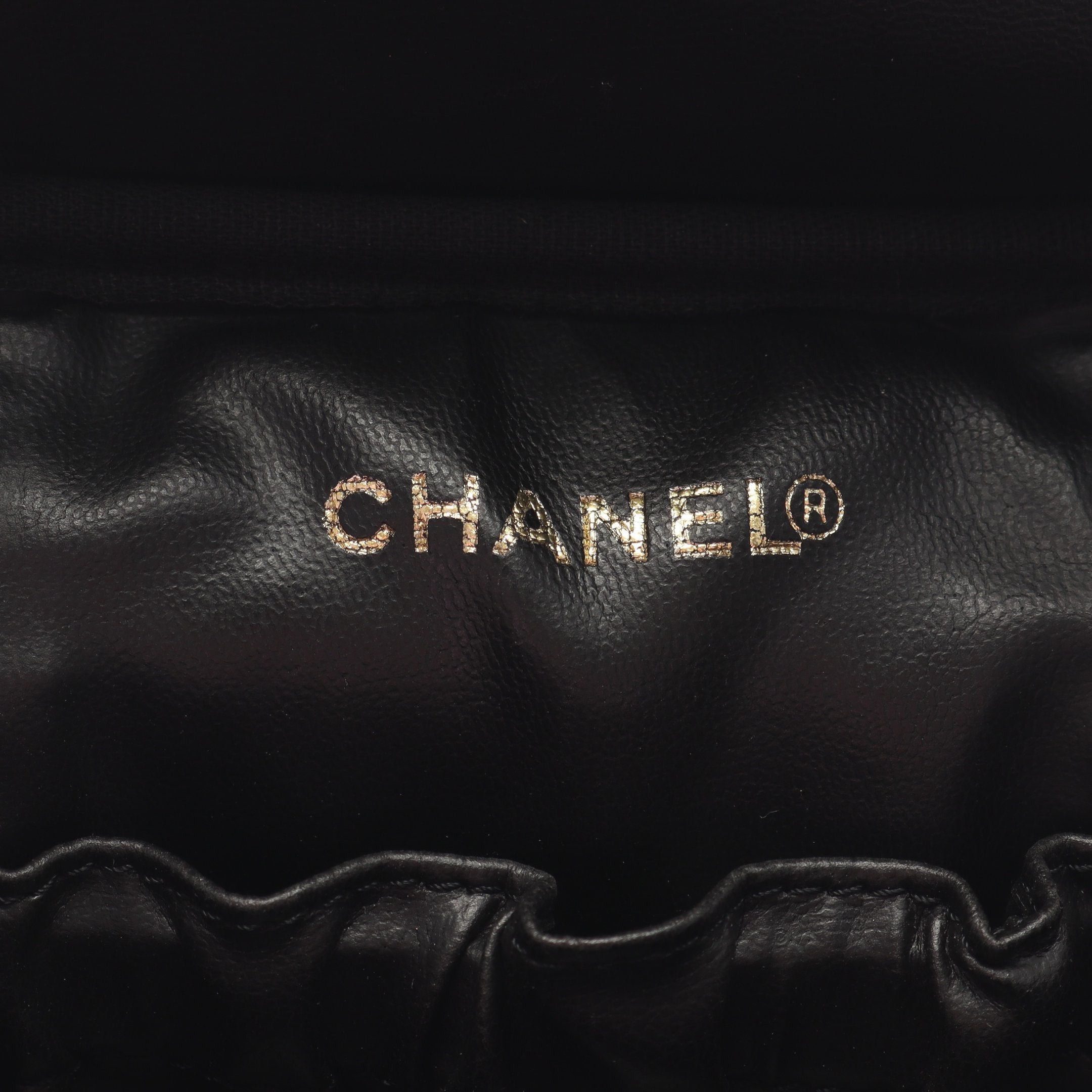 Chanel Chanel Coco Mark Handbag Vanity Bag Caviar Skin Black Gold Hardware Size ONE SIZE - 4 Thumbnail