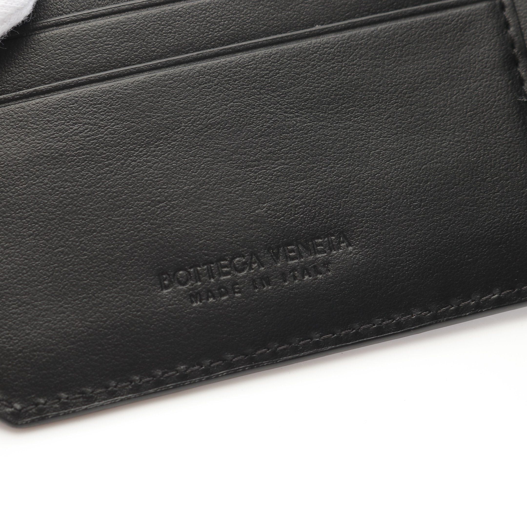 Bottega Veneta Bottega Veneta Intrecciato Piccolo Bi-Fold Wallet Leather Black Size ONE SIZE - 4 Thumbnail