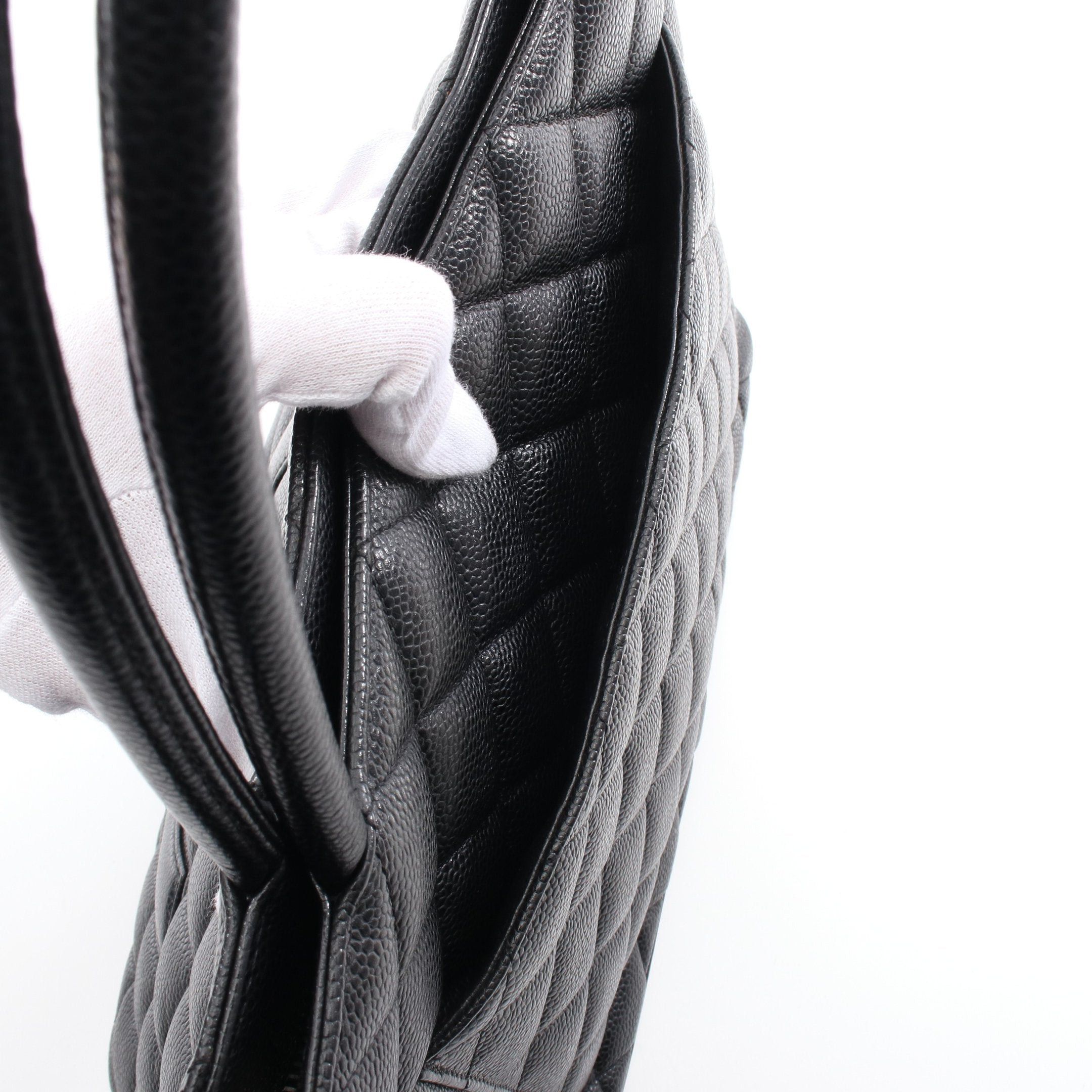 Chanel Chanel Reissue Tote Handbag Bag Caviar Skin Black Matte Silver Hardware Size ONE SIZE - 6 Thumbnail