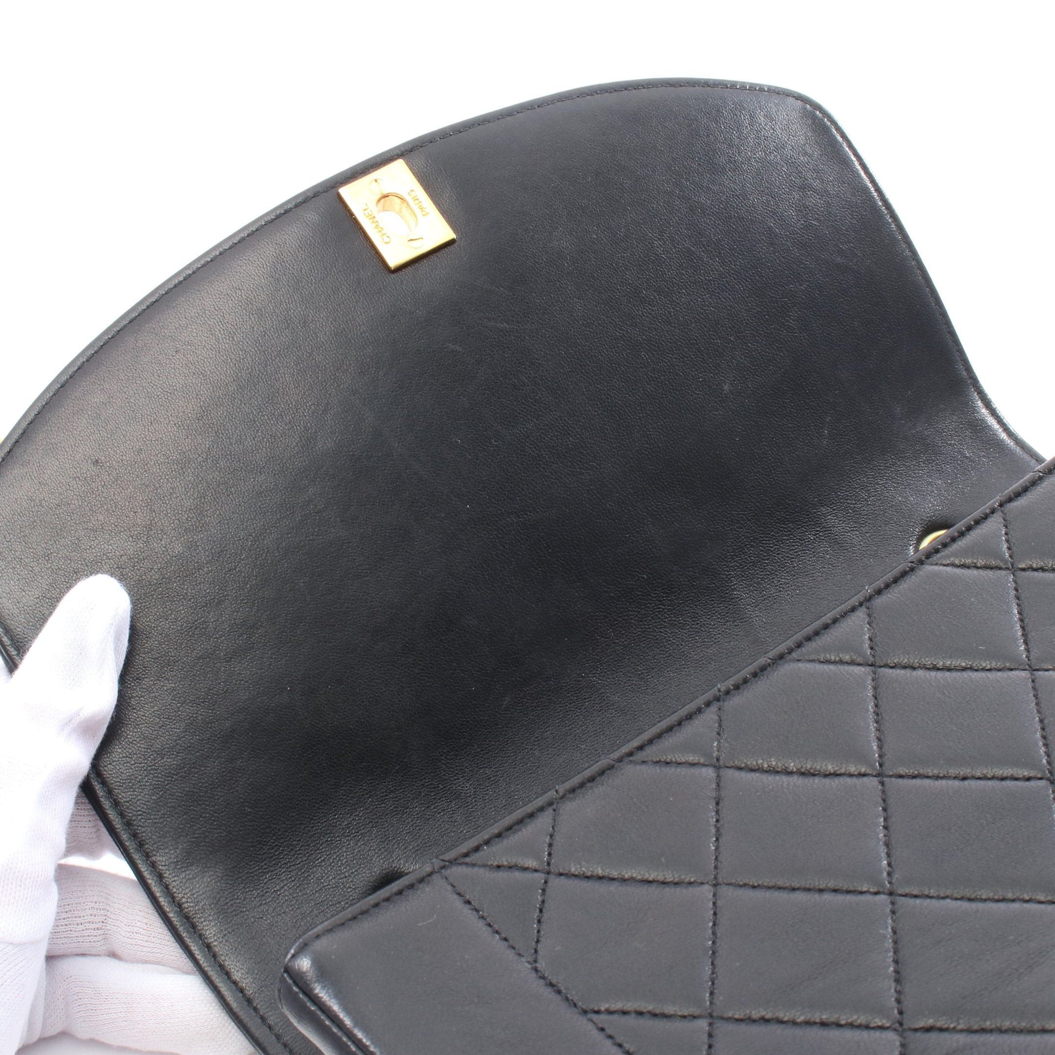 Chanel Chanel Matelasse Diana Flap Chain Shoulder Bag Lambskin Black Gold Hardware Size ONE SIZE - 9 Thumbnail