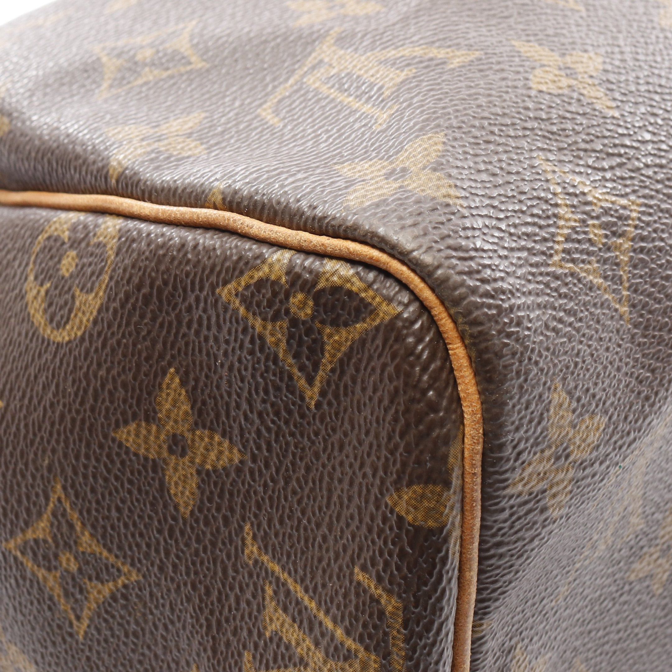 Louis Vuitton Louis Vuitton Speedy 30 Monogram Handbag Leather Brown Size ONE SIZE - 10 Thumbnail