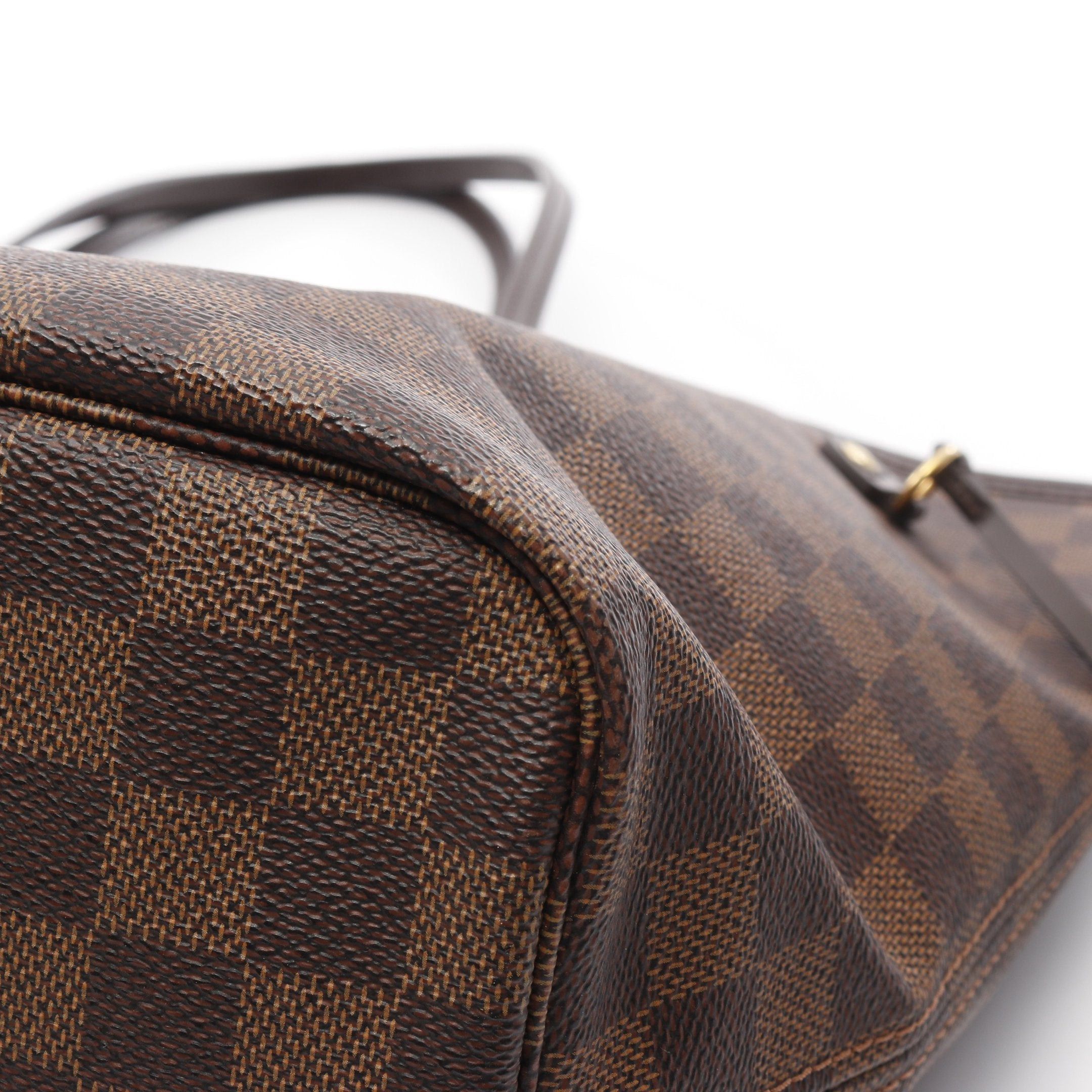 Louis Vuitton Louis Vuitton Neverfull Mm Damier Ebene Cerise Shoulder Bag Tote Leather Brown Size ONE SIZE - 8 Thumbnail