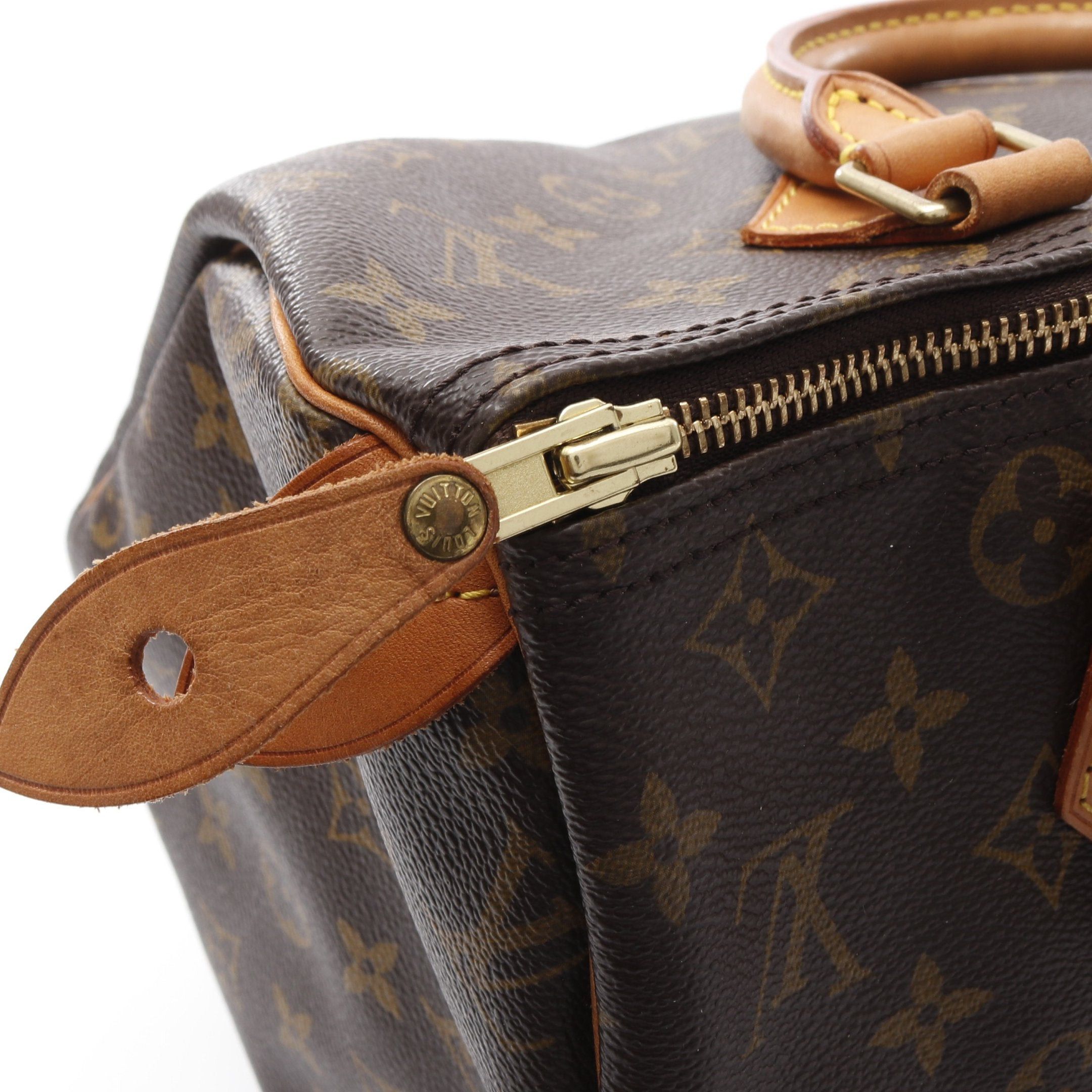 Louis Vuitton Louis Vuitton Speedy 30 Monogram Handbag Leather Brown Size ONE SIZE - 8 Thumbnail