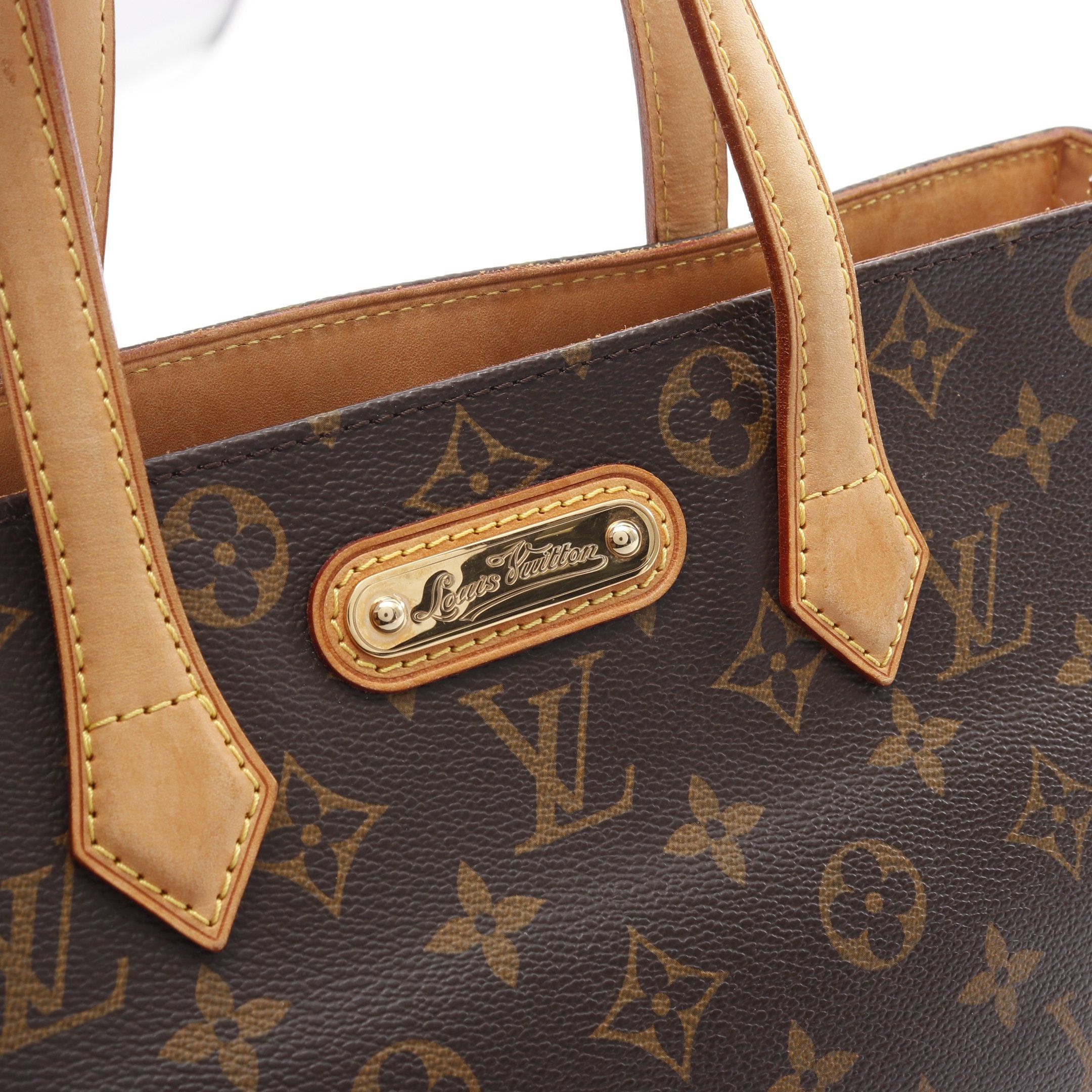 Louis Vuitton Louis Vuitton Wilshire Pm Monogram Handbag Leather Brown Size ONE SIZE - 7 Thumbnail