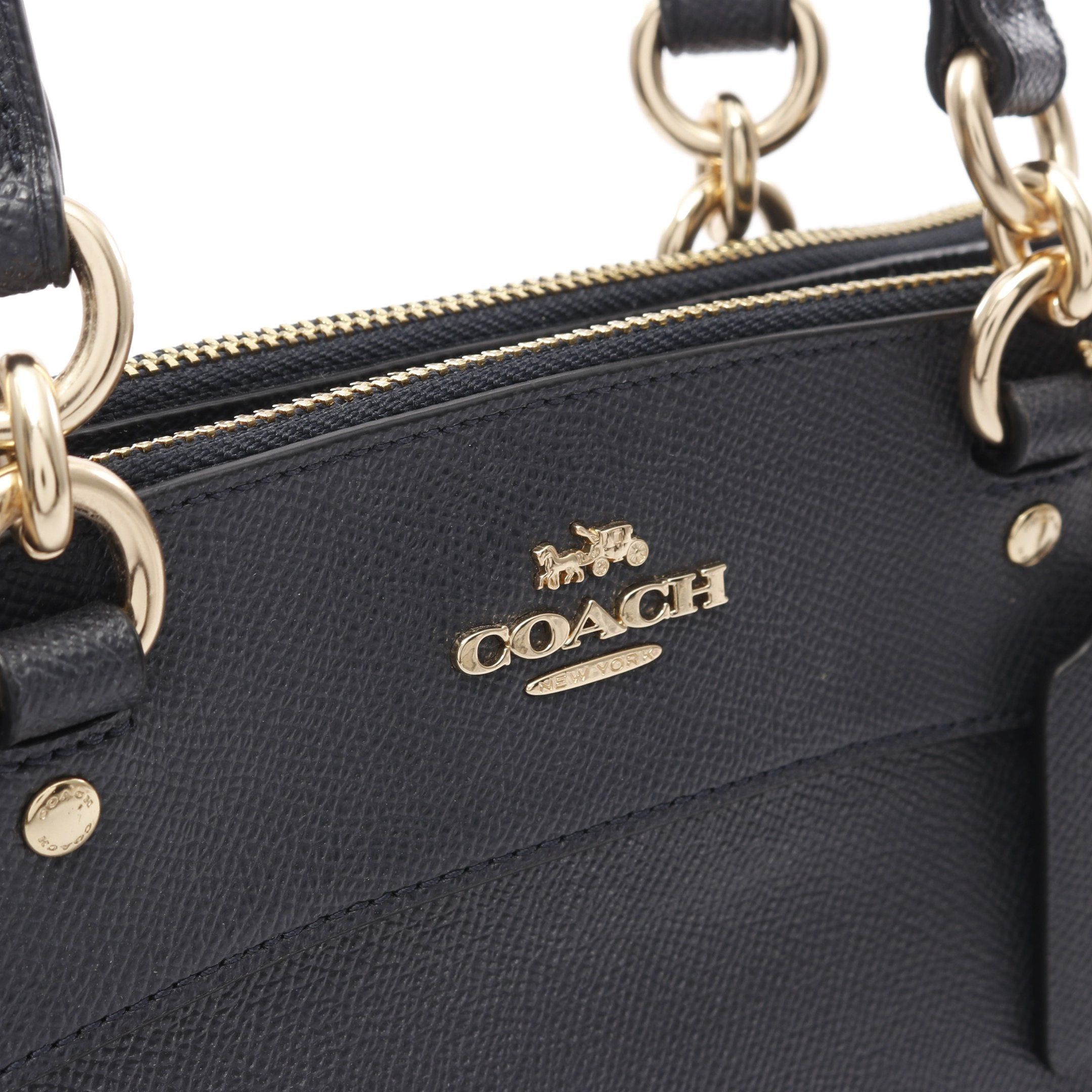 Coach Coach Mini Brook Carryall Handbag Leather Dark Navy Size ONE SIZE - 6 Thumbnail
