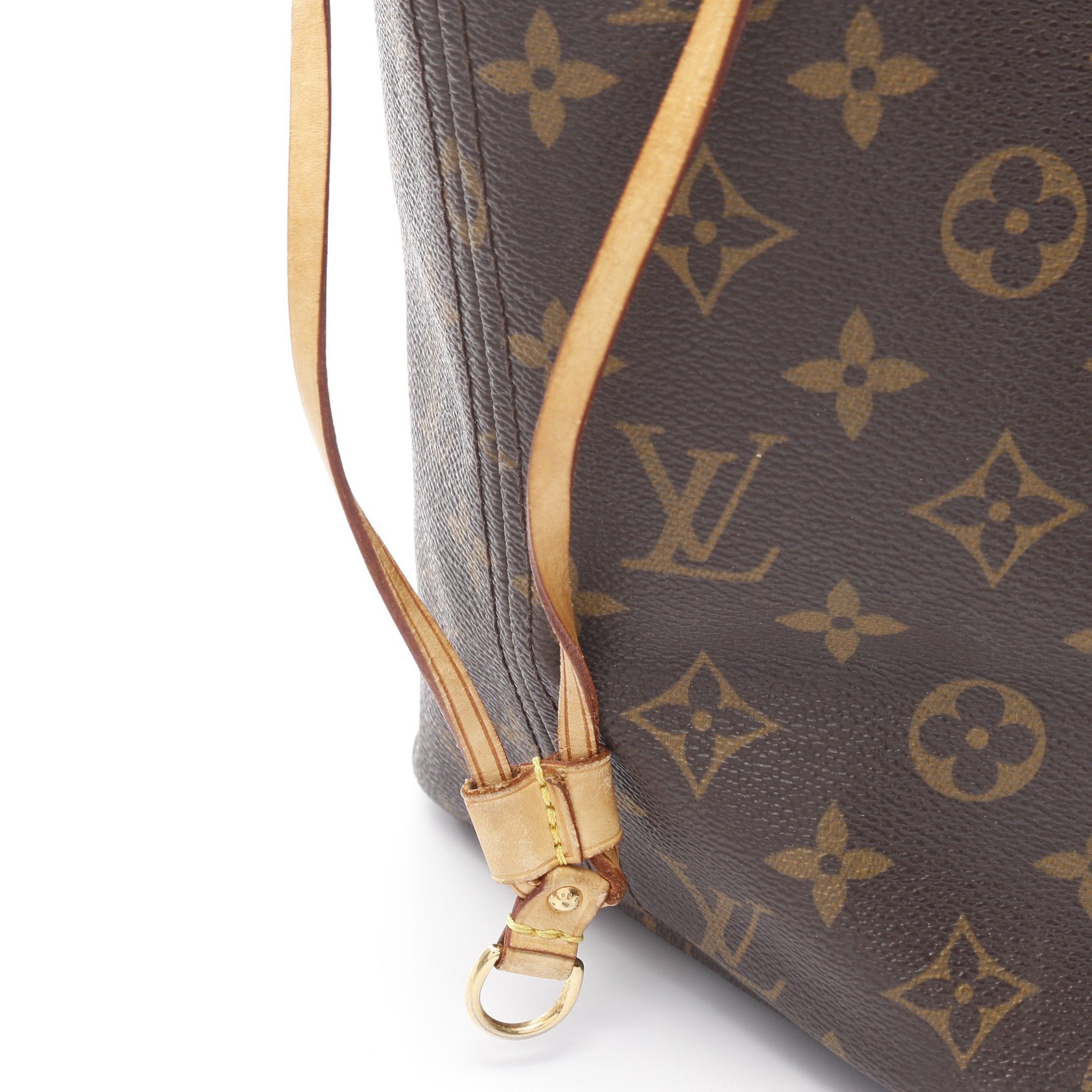 Louis Vuitton Louis Vuitton Neverfull Mm Monogram Shoulder Bag Tote Leather Brown Size ONE SIZE - 9 Thumbnail