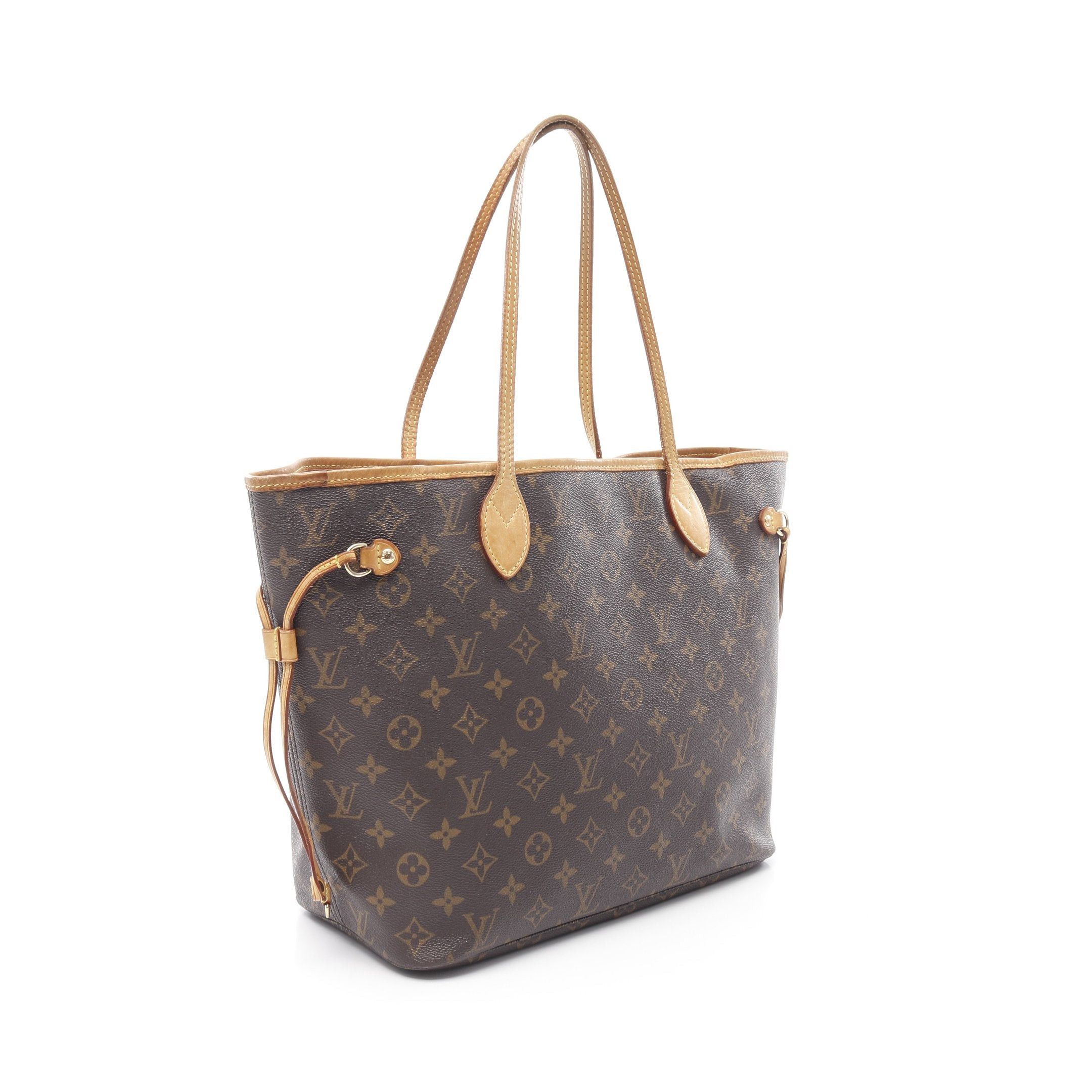 Louis Vuitton Louis Vuitton Neverfull Mm Monogram Shoulder Bag Tote Leather Brown Size ONE SIZE - 2 Thumbnail