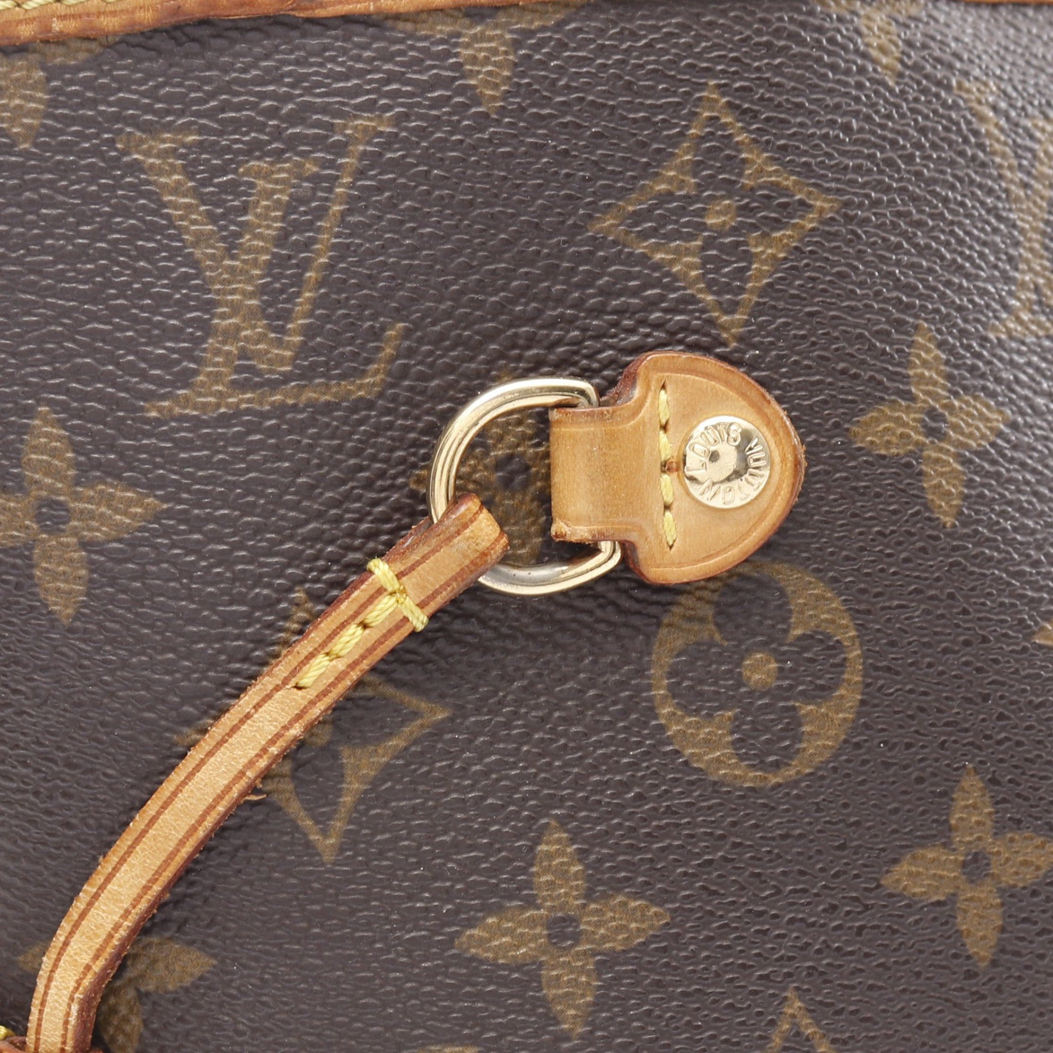 Louis Vuitton Louis Vuitton Neverfull Mm Monogram Shoulder Bag Tote Leather Brown Size ONE SIZE - 8 Thumbnail