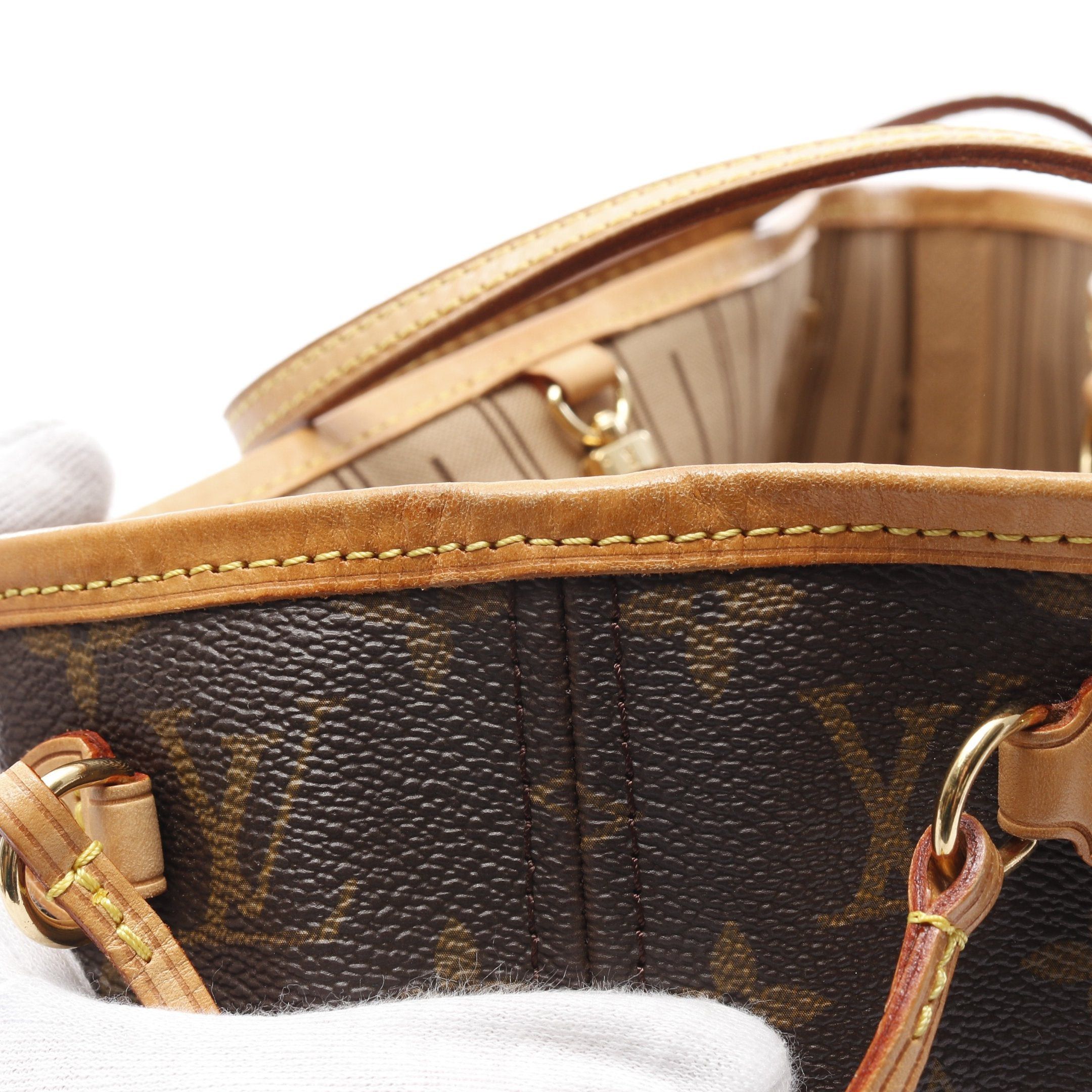 Louis Vuitton Louis Vuitton Neverfull Pm Monogram Handbag Tote Bag Leather Brown Size ONE SIZE - 8 Thumbnail