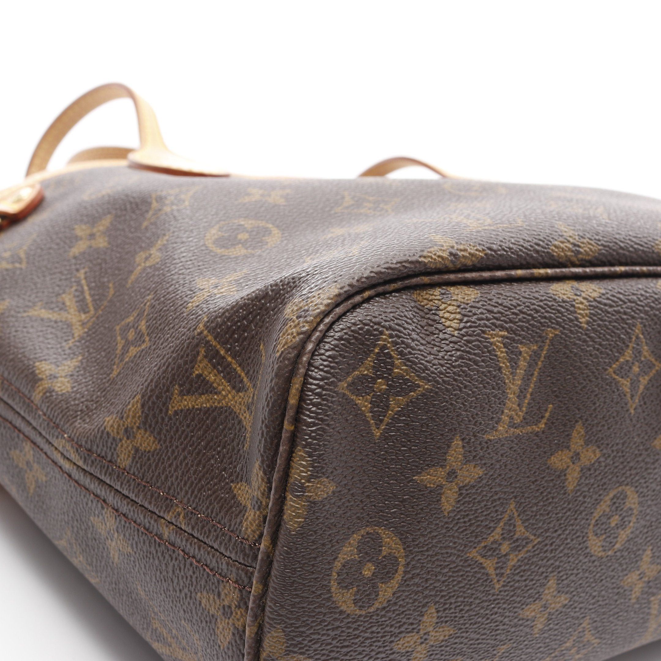Louis Vuitton Louis Vuitton Neverfull Pm Monogram Handbag Tote Bag Leather Brown Size ONE SIZE - 9 Thumbnail