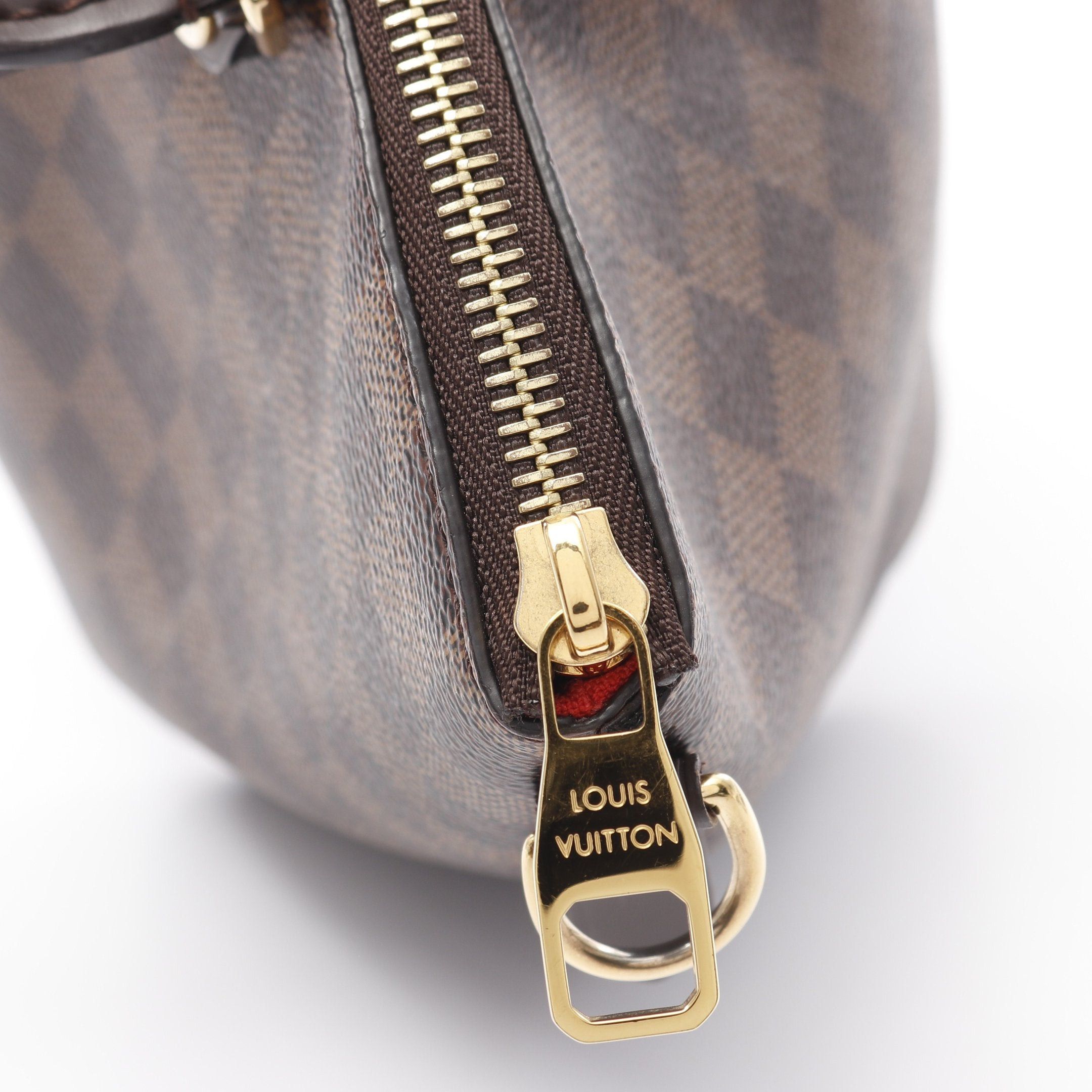 Louis Vuitton Louis Vuitton Siena Pm Damier Ebene Handbag Leather Brown Size ONE SIZE - 6 Thumbnail