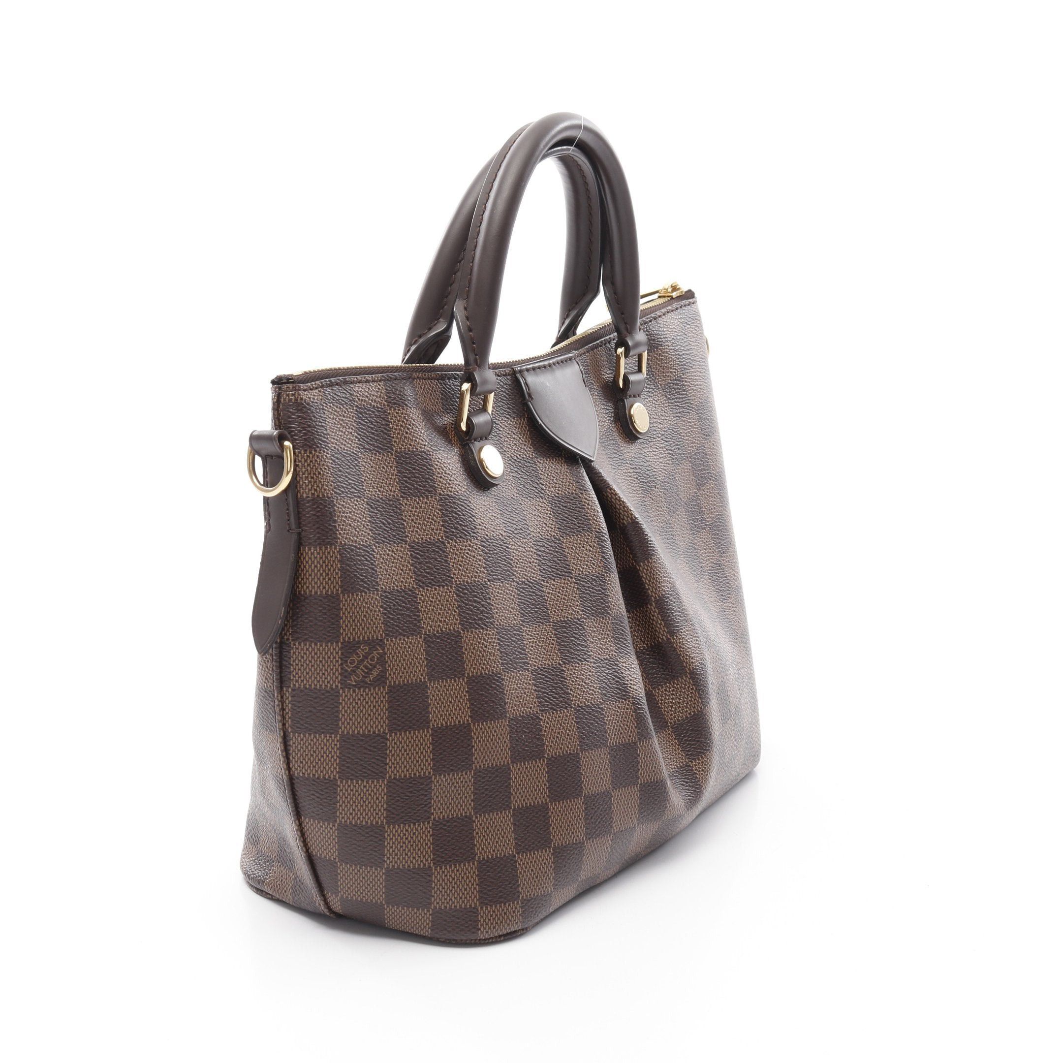 Louis Vuitton Louis Vuitton Siena Pm Damier Ebene Handbag Leather Brown Size ONE SIZE - 2 Thumbnail
