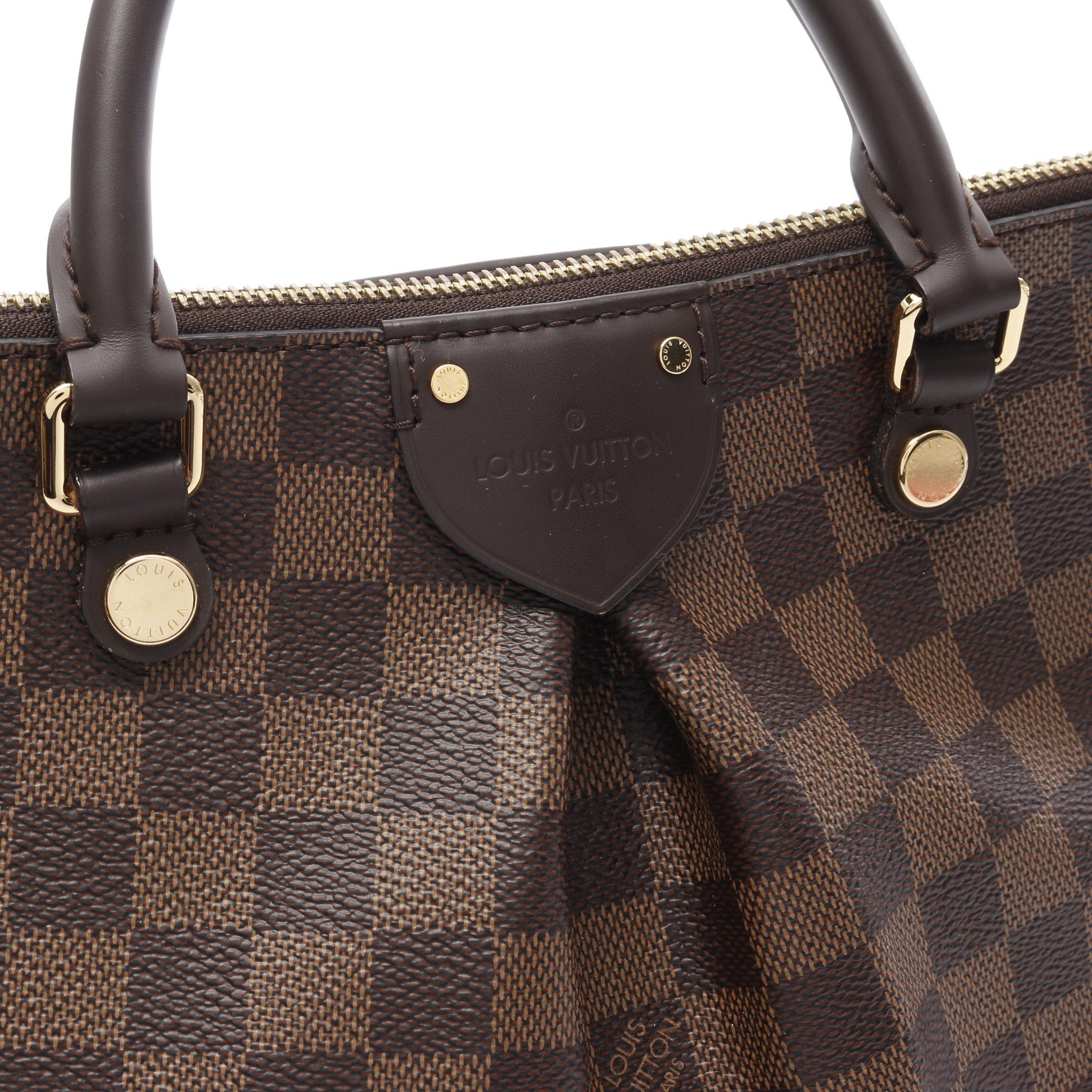Louis Vuitton Louis Vuitton Siena Pm Damier Ebene Handbag Leather Brown Size ONE SIZE - 11 Thumbnail