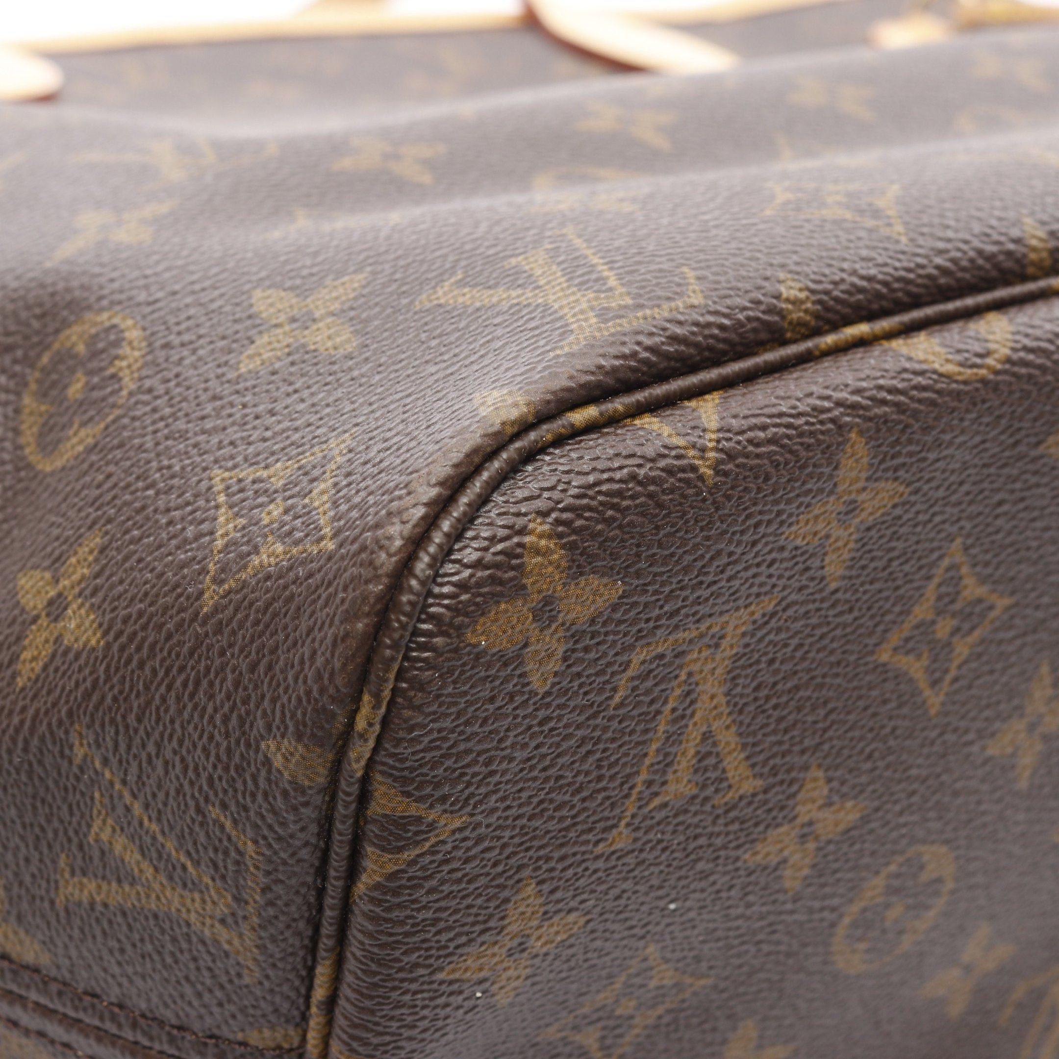 Louis Vuitton Louis Vuitton Neverfull Mm Monogram Shoulder Bag Tote Leather Brown Size ONE SIZE - 9 Thumbnail