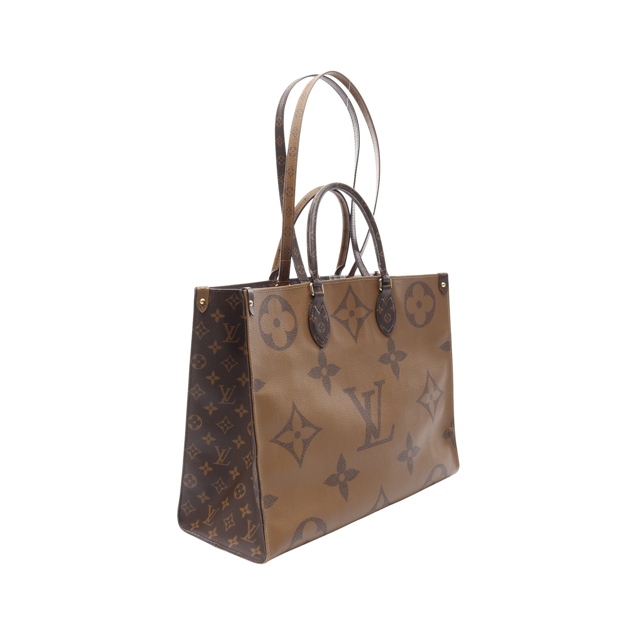 Louis Vuitton Louis Vuitton On-The-Go Gm Monogram Giant Reverse Shoulder Bag Tote Brown Beige Size ONE SIZE - 2 Thumbnail
