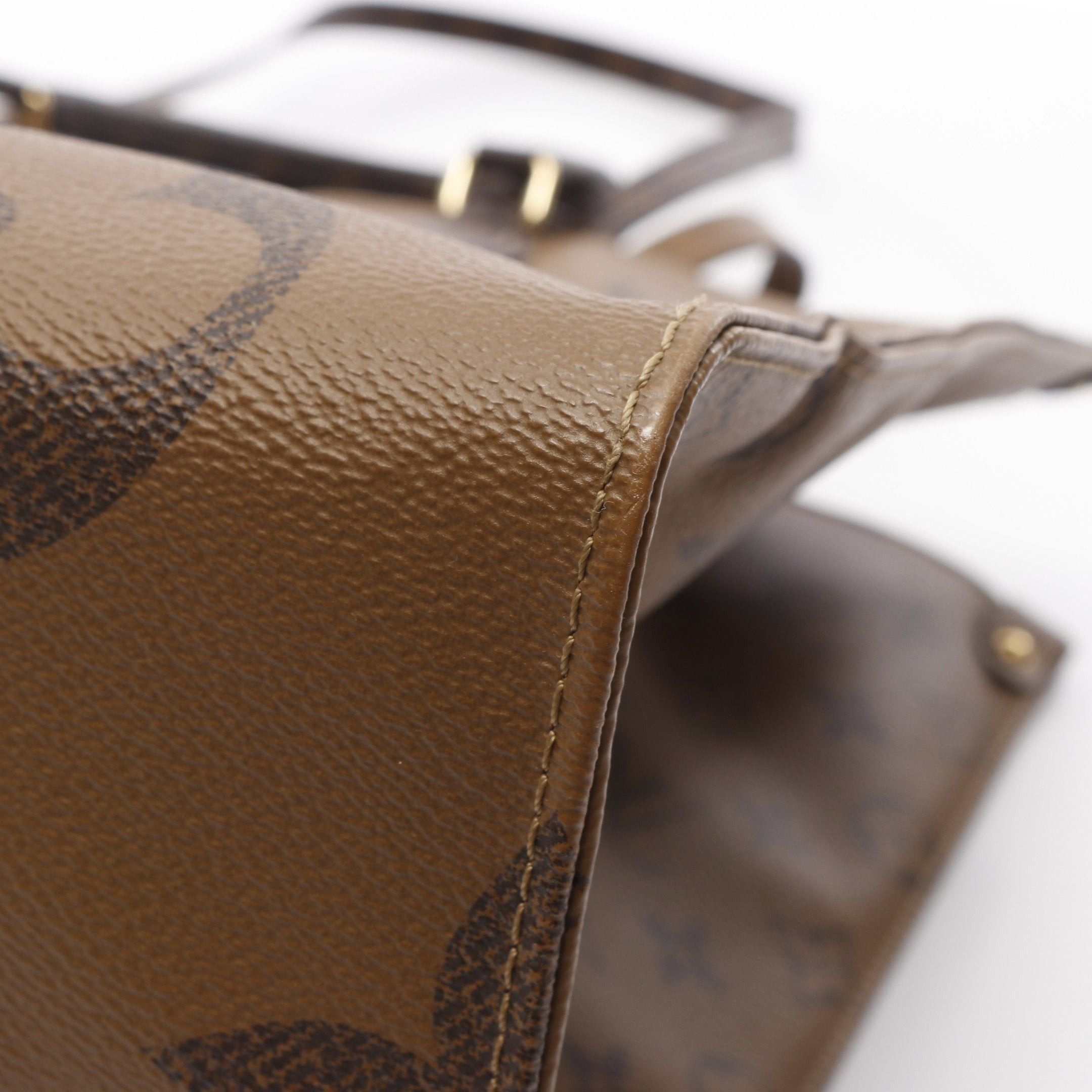 Louis Vuitton Louis Vuitton On-The-Go Gm Monogram Giant Reverse Shoulder Bag Tote Brown Beige Size ONE SIZE - 10 Thumbnail