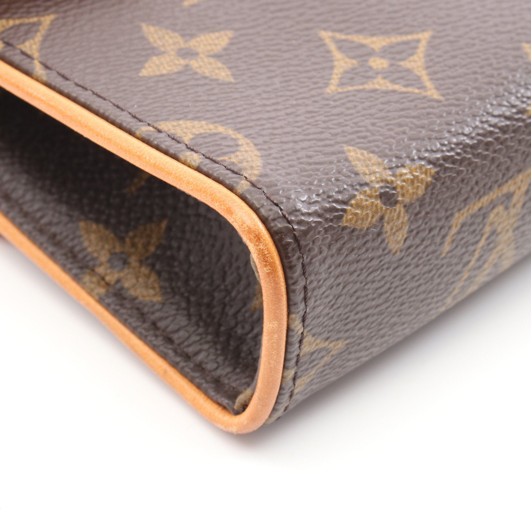 Louis Vuitton Louis Vuitton Pochette Florentine Monogram Body Bag Waist Leather Brown Size ONE SIZE - 9 Thumbnail