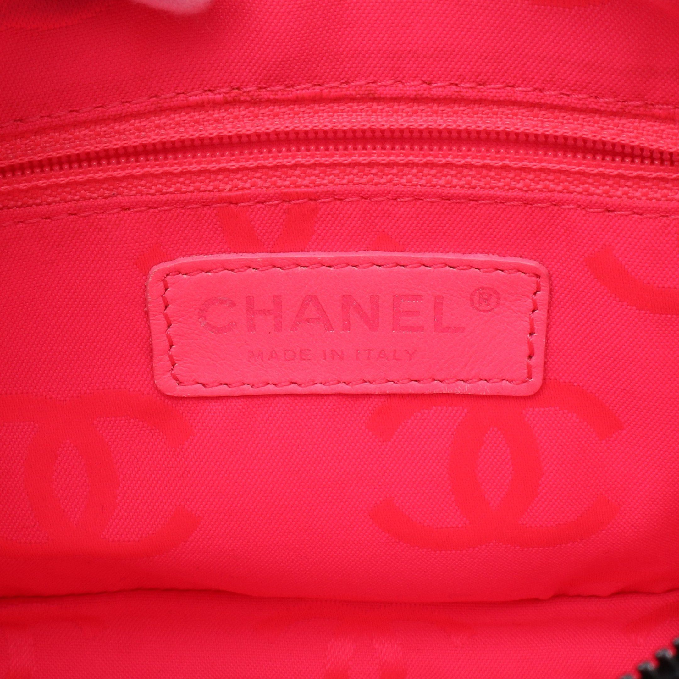 Chanel Chanel Cambon Line Accessory Pouch Handbag Lambskin Black Silver Hardware Size ONE SIZE - 4 Thumbnail