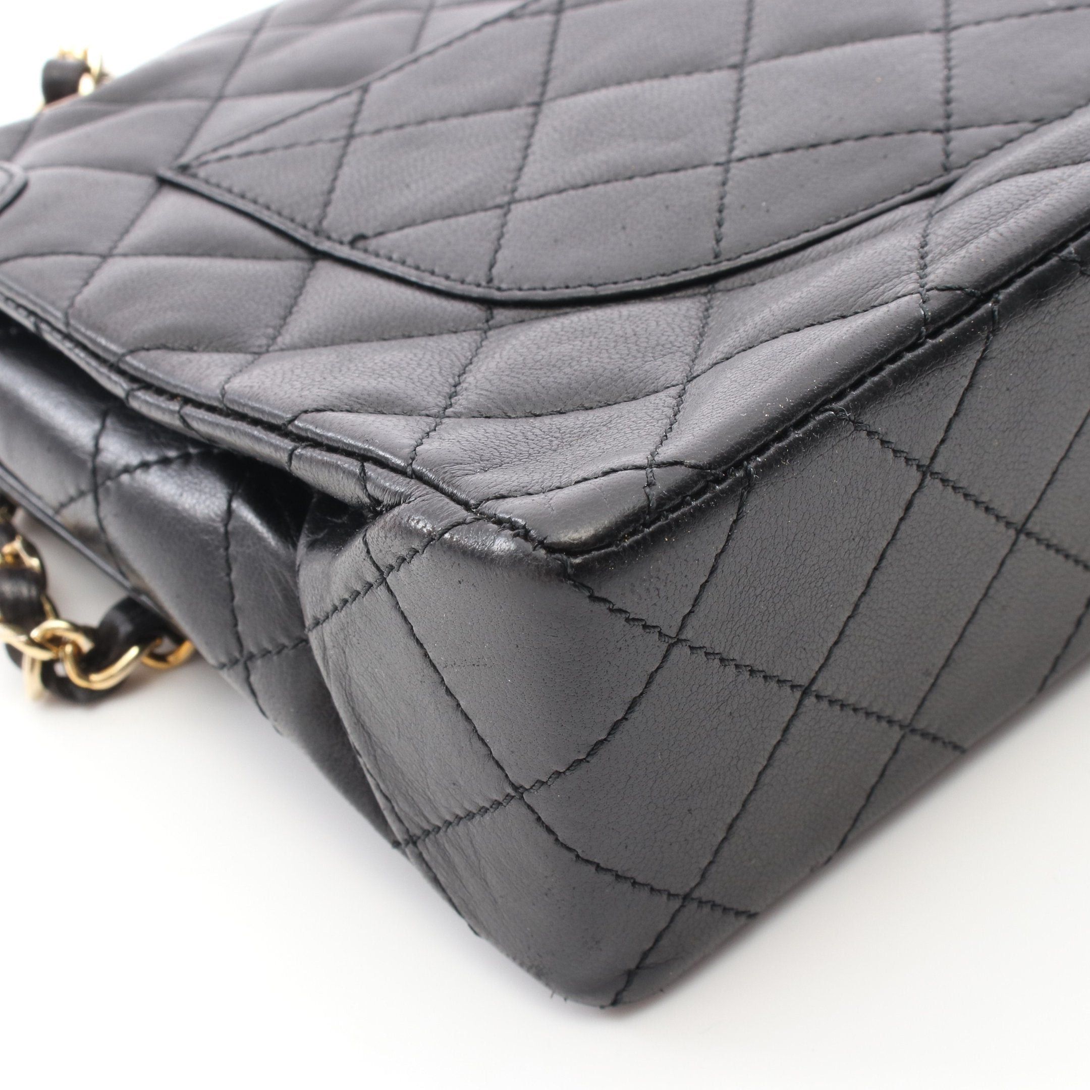 Chanel Chanel Matelasse Paris Exclusive Double Flap Chain Shoulder Bag Lambskin Black Combination Metal Fittings Size ONE SIZE - 7 Thumbnail