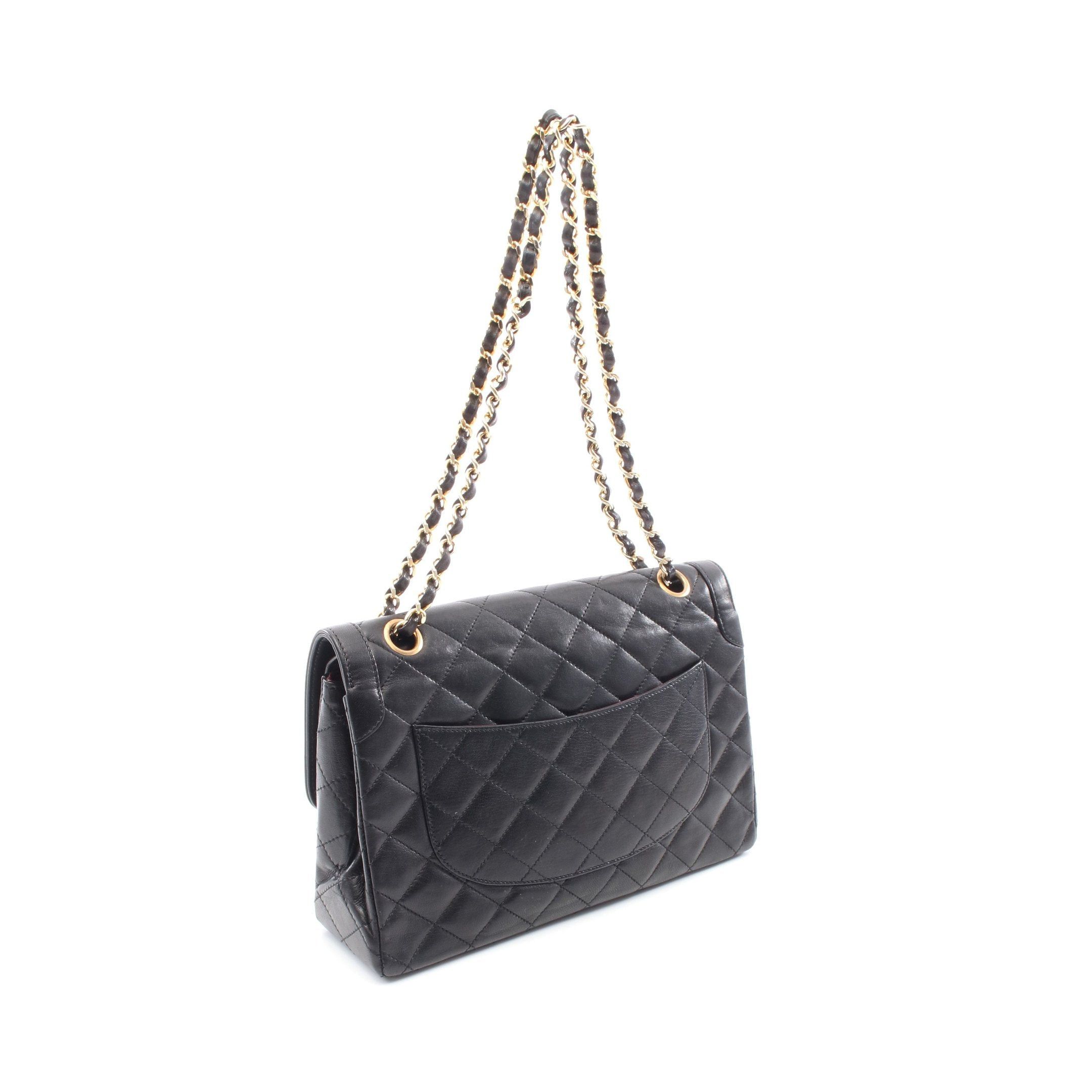Chanel Chanel Matelasse Paris Exclusive Double Flap Chain Shoulder Bag Lambskin Black Combination Metal Fittings Size ONE SIZE - 2 Thumbnail