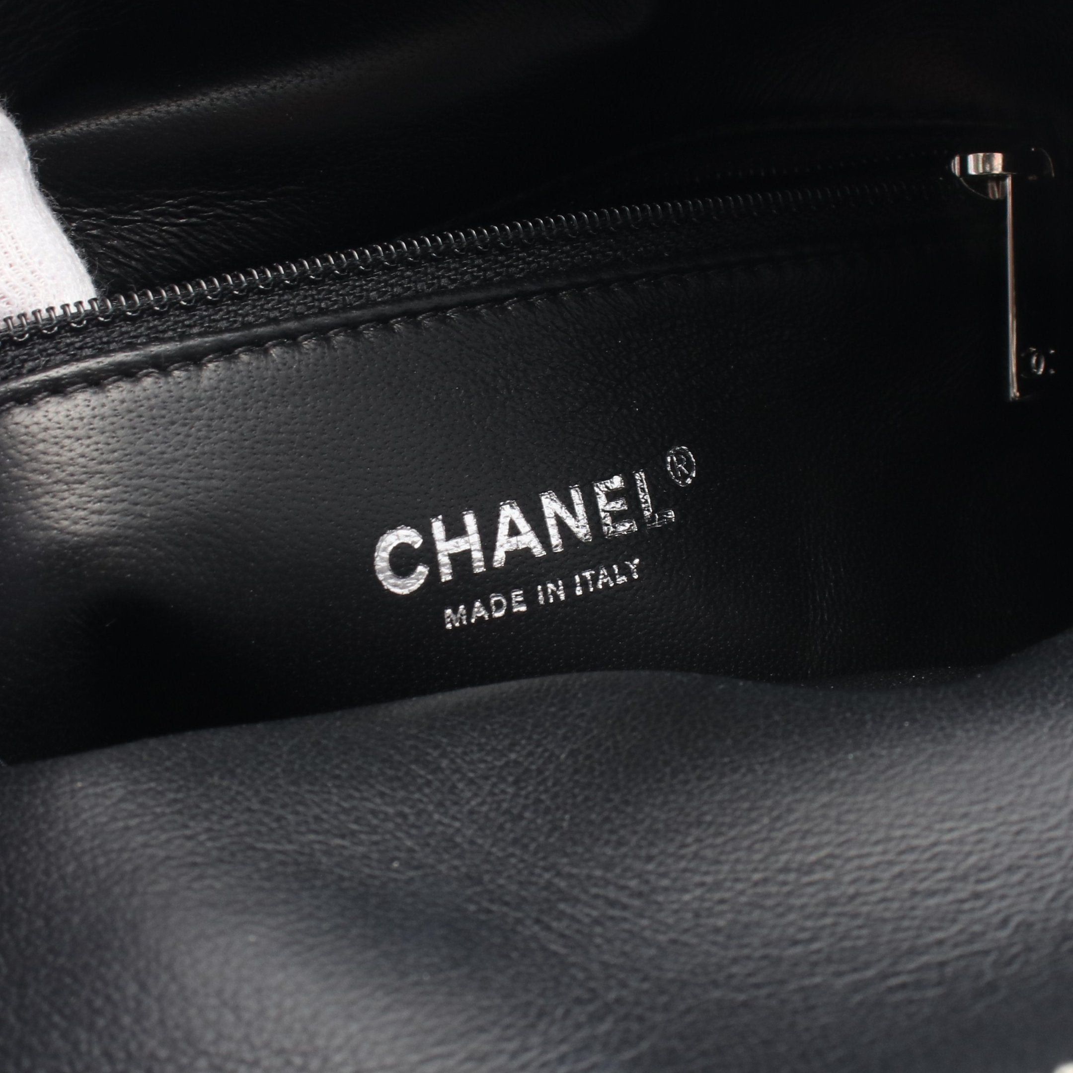 Chanel Chanel Mini Rucksack Leather Sequin Black Clear Silver Hardware Size ONE SIZE - 4 Thumbnail