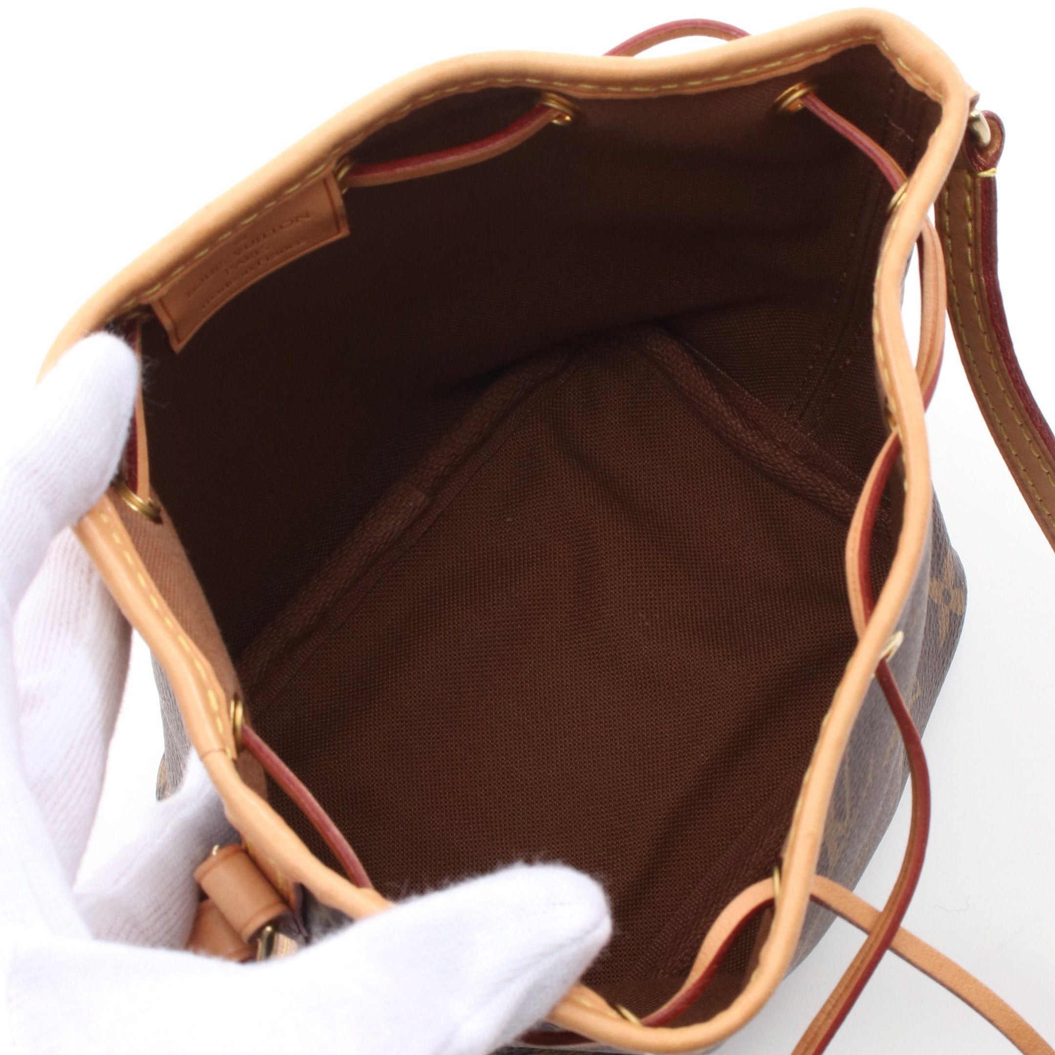 Louis Vuitton Louis Vuitton Nano Noe Monogram Shoulder Bag Leather Brown Size ONE SIZE - 3 Thumbnail