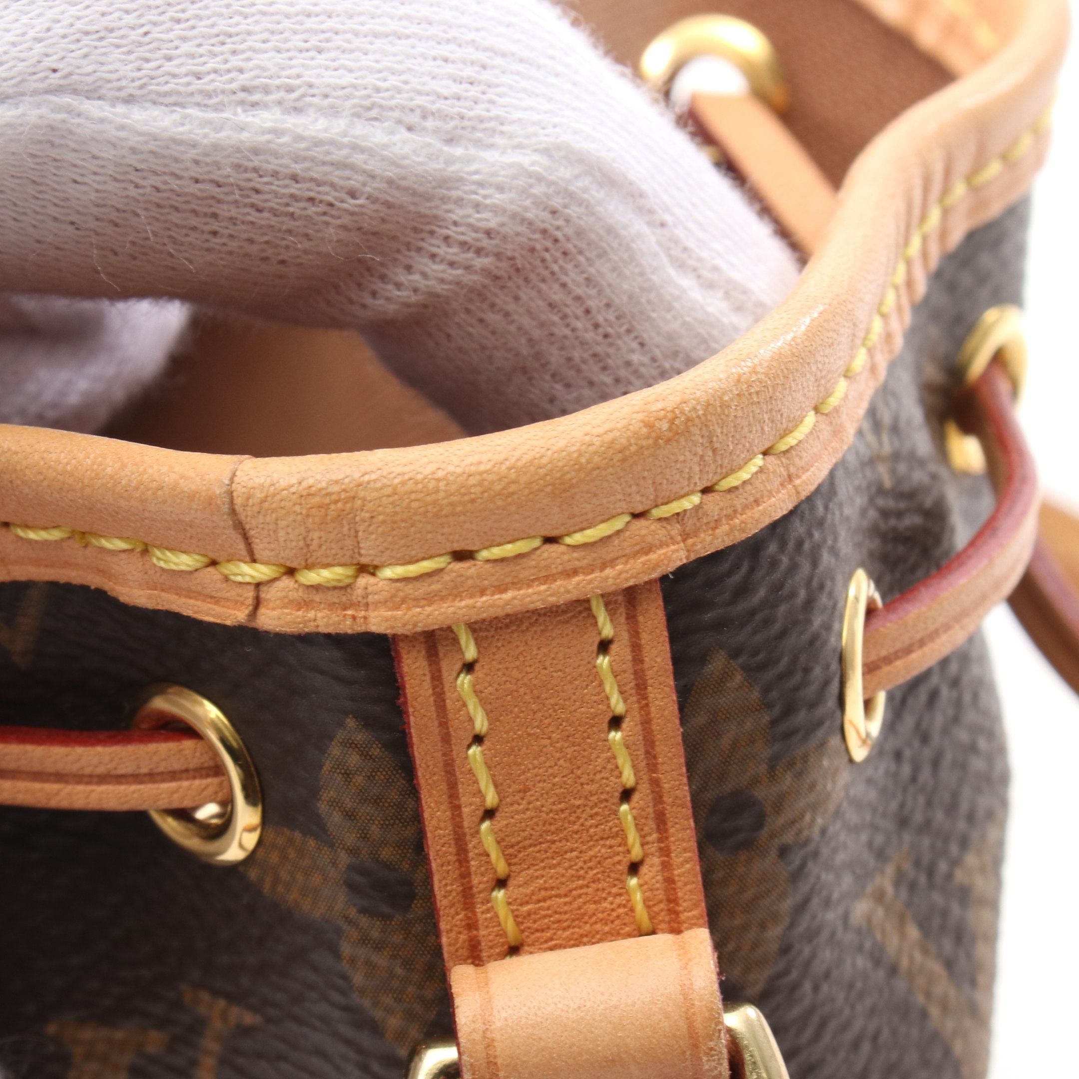 Louis Vuitton Louis Vuitton Nano Noe Monogram Shoulder Bag Leather Brown Size ONE SIZE - 5 Thumbnail