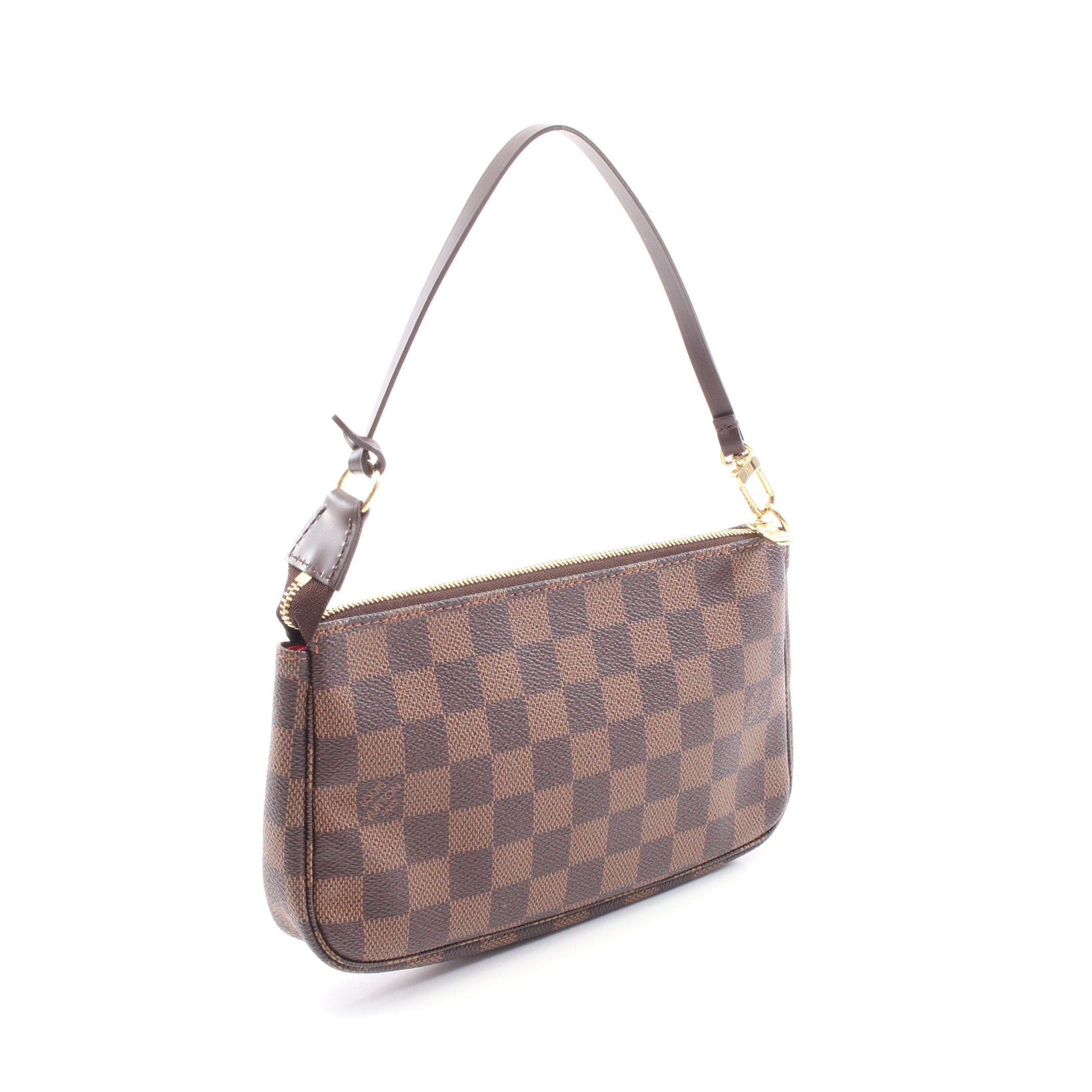 Louis Vuitton Louis Vuitton Pochette Accessoires Damier Ebene Handbag Leather Brown Size ONE SIZE - 2 Thumbnail