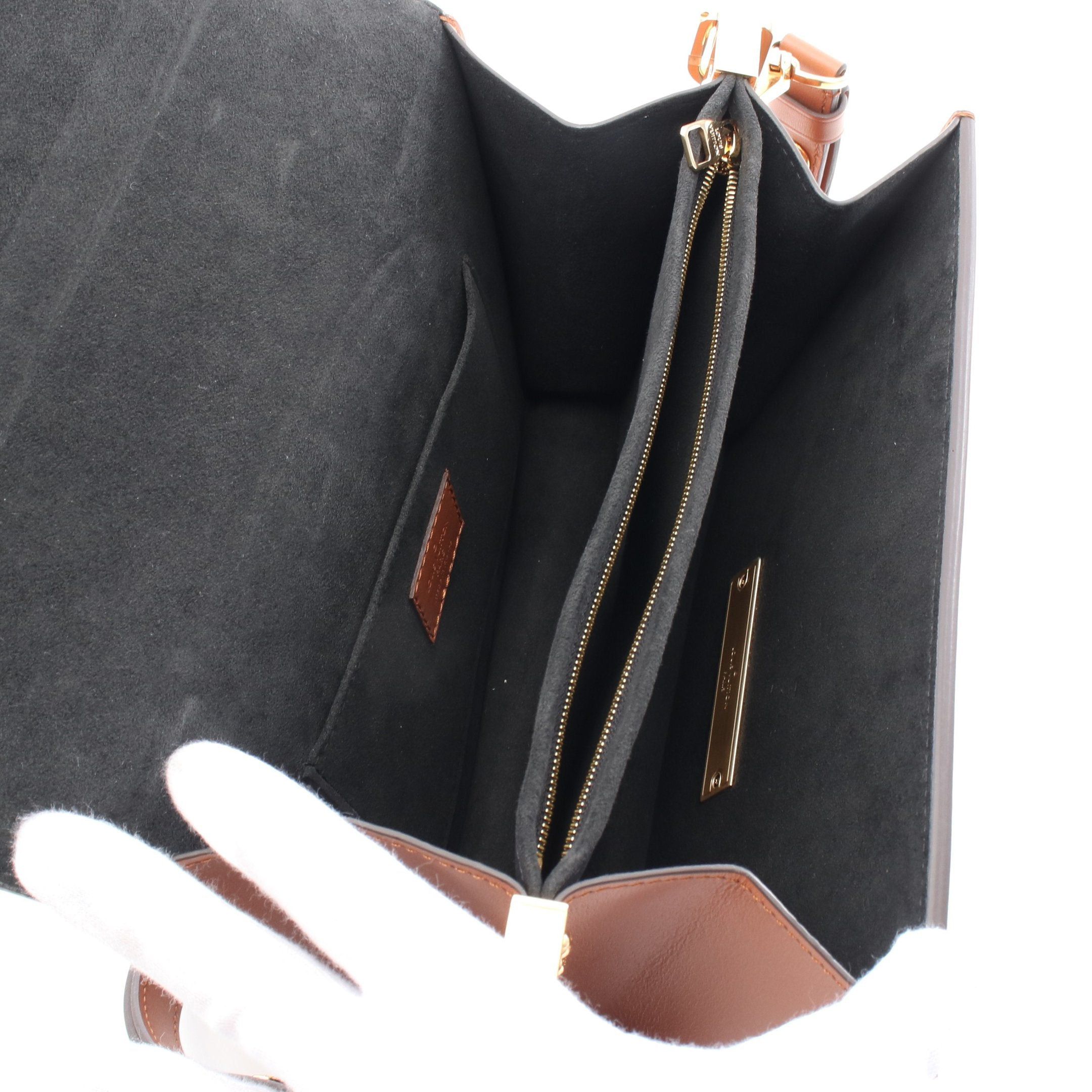 Louis Vuitton Louis Vuitton Dauphine Mm Monogram Reverse Chain Shoulder Bag Leather Brown Beige Light Size ONE SIZE - 3 Thumbnail