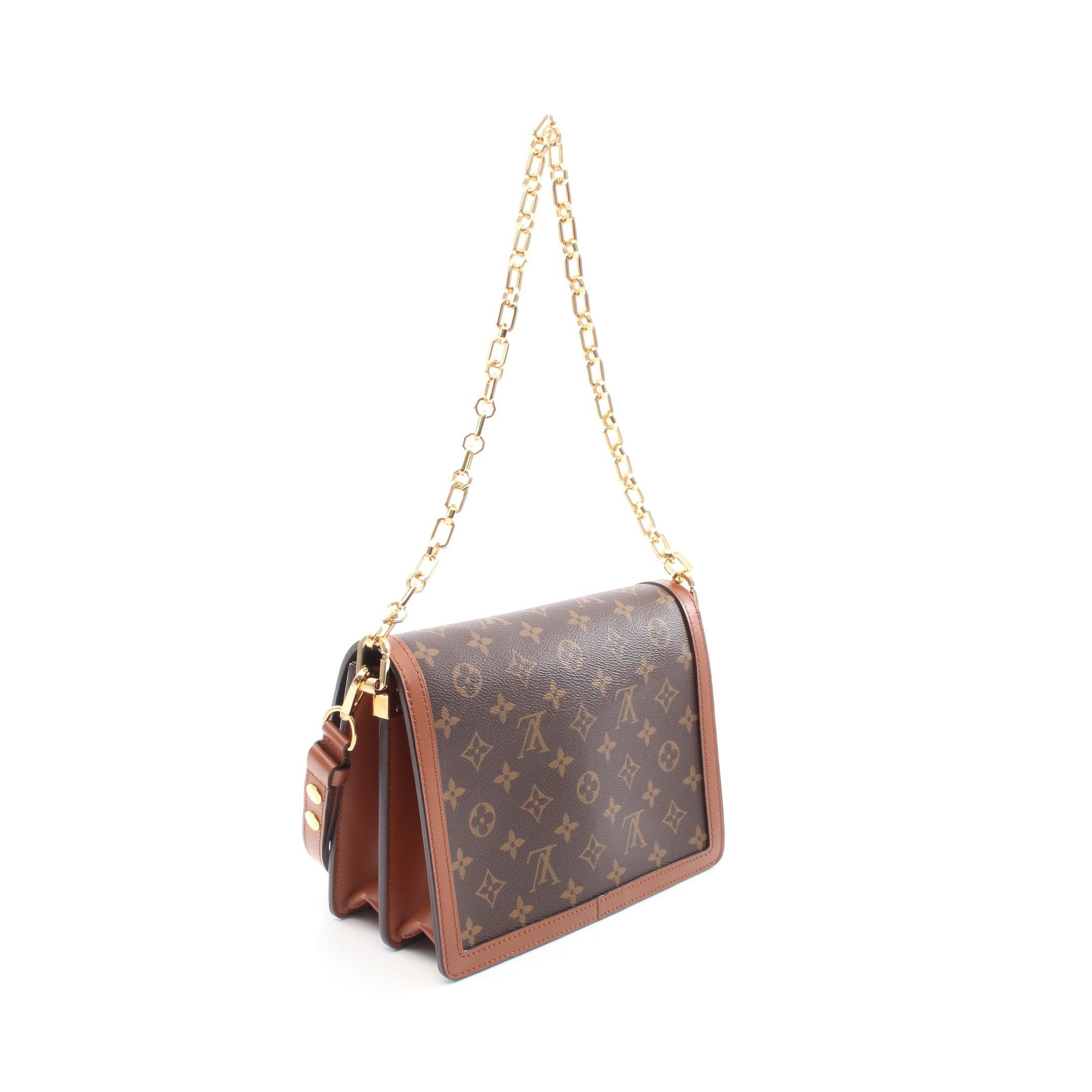 Louis Vuitton Louis Vuitton Dauphine Mm Monogram Reverse Chain Shoulder Bag Leather Brown Beige Light Size ONE SIZE - 2 Thumbnail