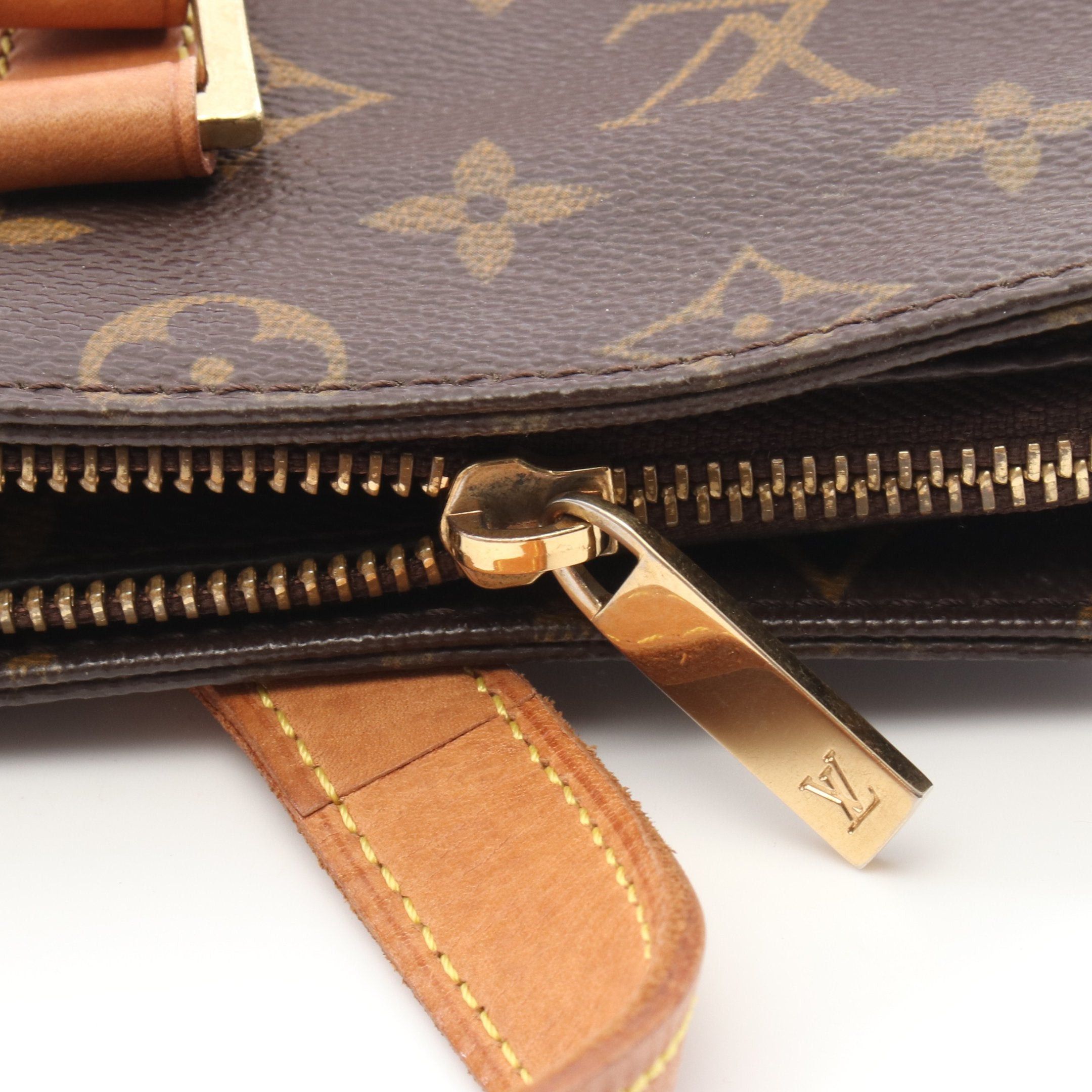 Louis Vuitton Louis Vuitton Cabas Piano Monogram Shoulder Bag Leather Brown Size ONE SIZE - 10 Thumbnail