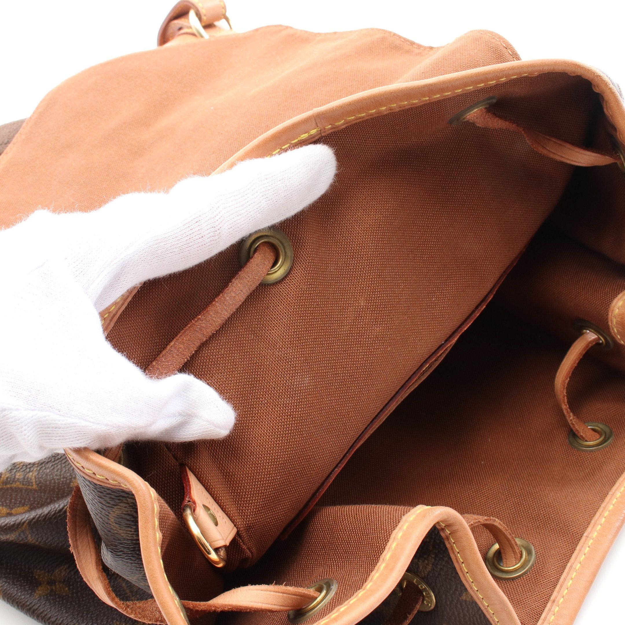 Louis Vuitton Louis Vuitton Montsouris Gm Monogram Backpack Rucksack Leather Brown Size ONE SIZE - 6 Thumbnail