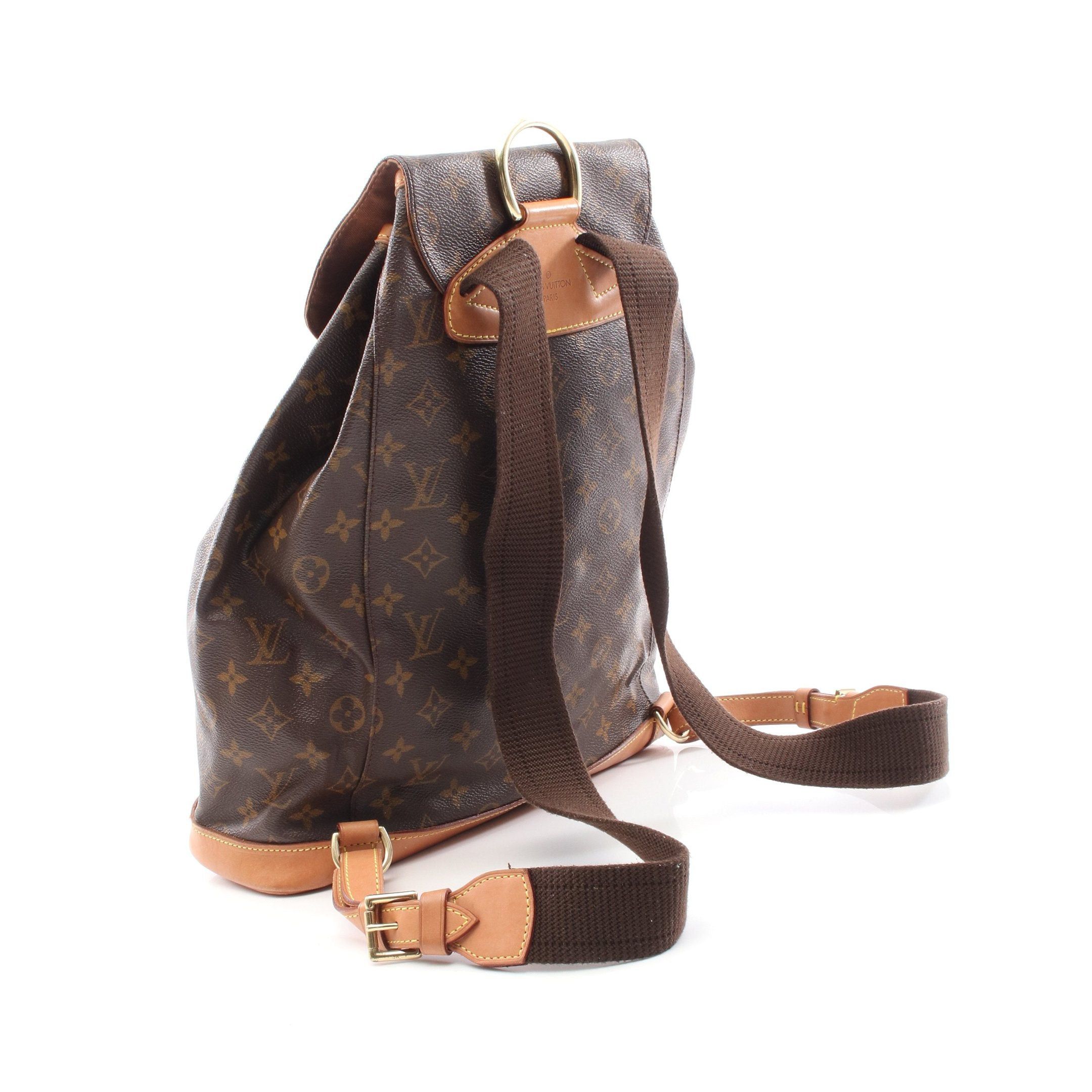 Louis Vuitton Louis Vuitton Montsouris Gm Monogram Backpack Rucksack Leather Brown Size ONE SIZE - 2 Thumbnail