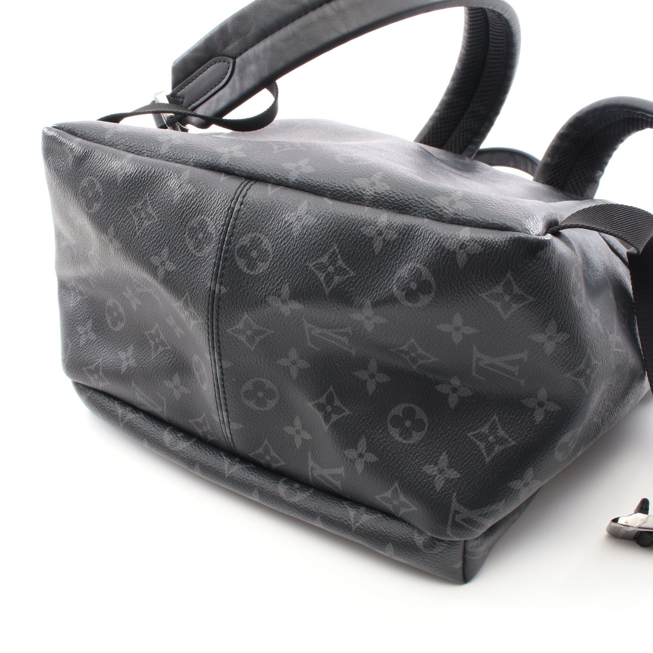 Louis Vuitton Louis Vuitton Apollo Monogram Eclipse Backpack Rucksack Leather Black Size ONE SIZE - 6 Thumbnail