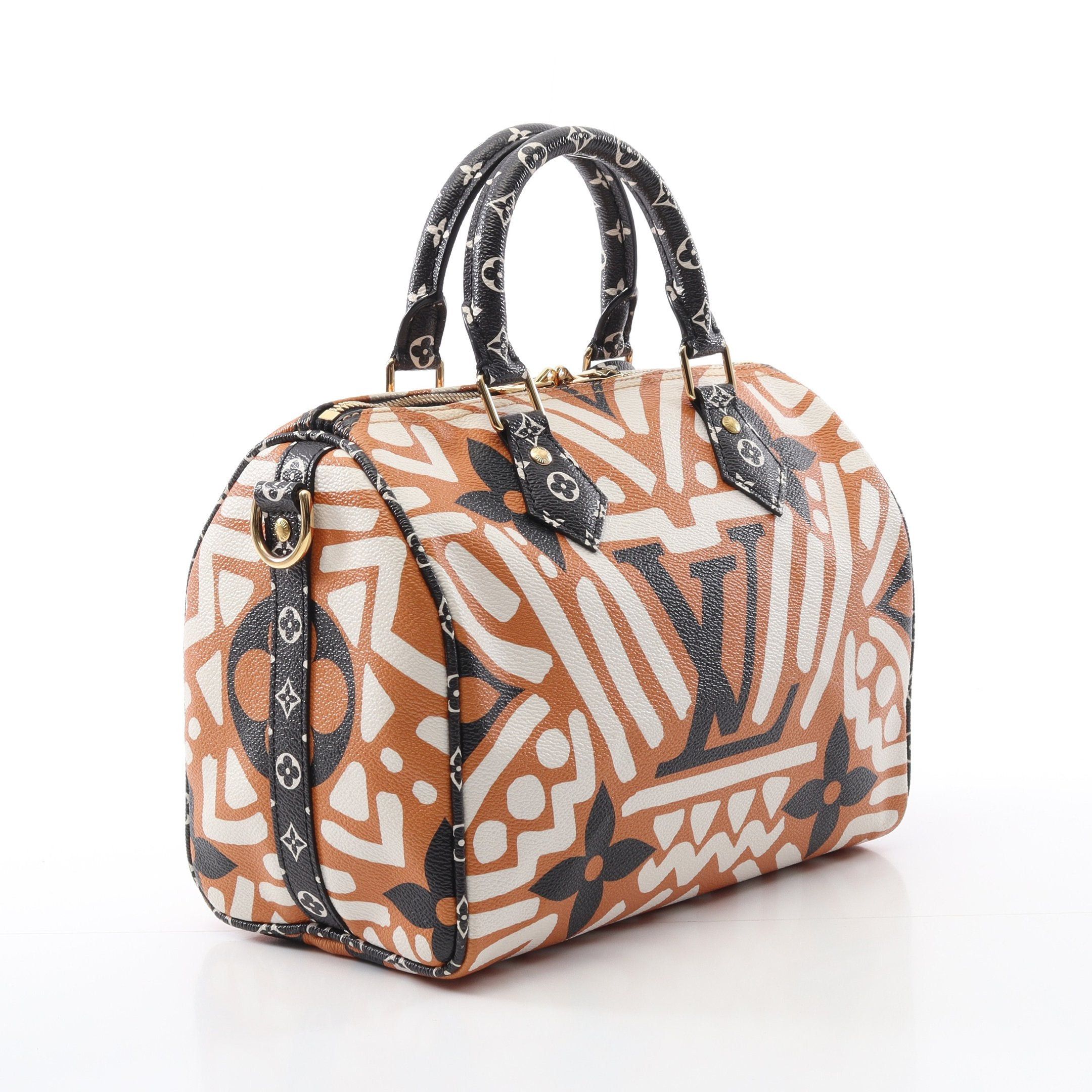 Louis Vuitton Louis Vuitton Speedy 25 Lv Craft Monogram Giant Handbag Orange Multicolor Size ONE SIZE - 2 Thumbnail