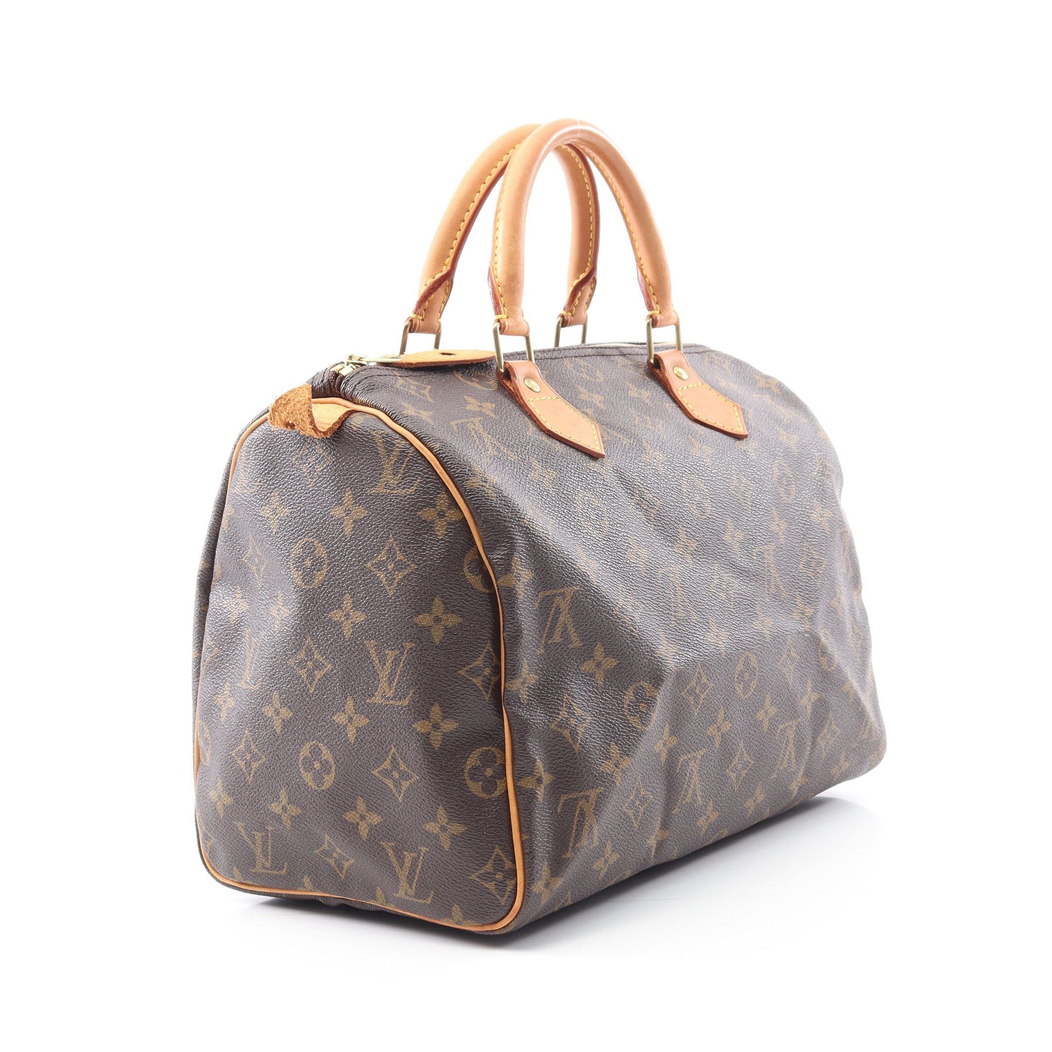 Louis Vuitton Louis Vuitton Speedy 30 Monogram Handbag Leather Brown Size ONE SIZE - 2 Thumbnail