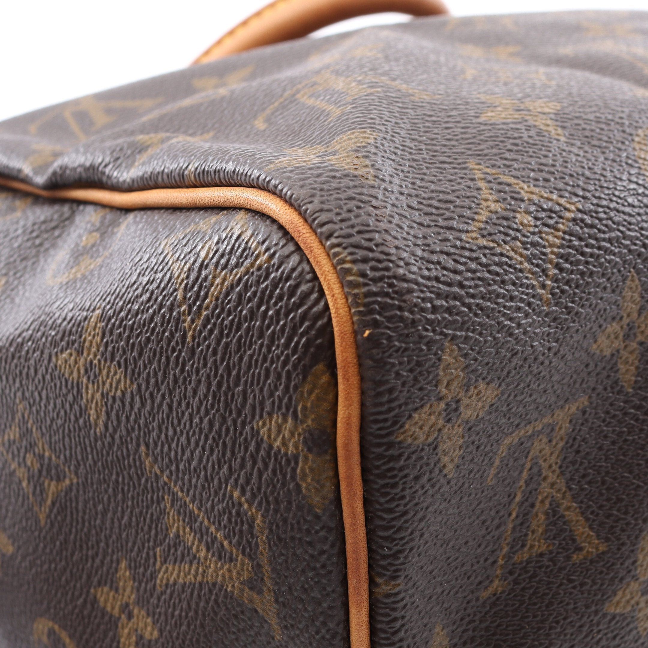 Louis Vuitton Louis Vuitton Speedy 30 Monogram Handbag Leather Brown Size ONE SIZE - 6 Thumbnail