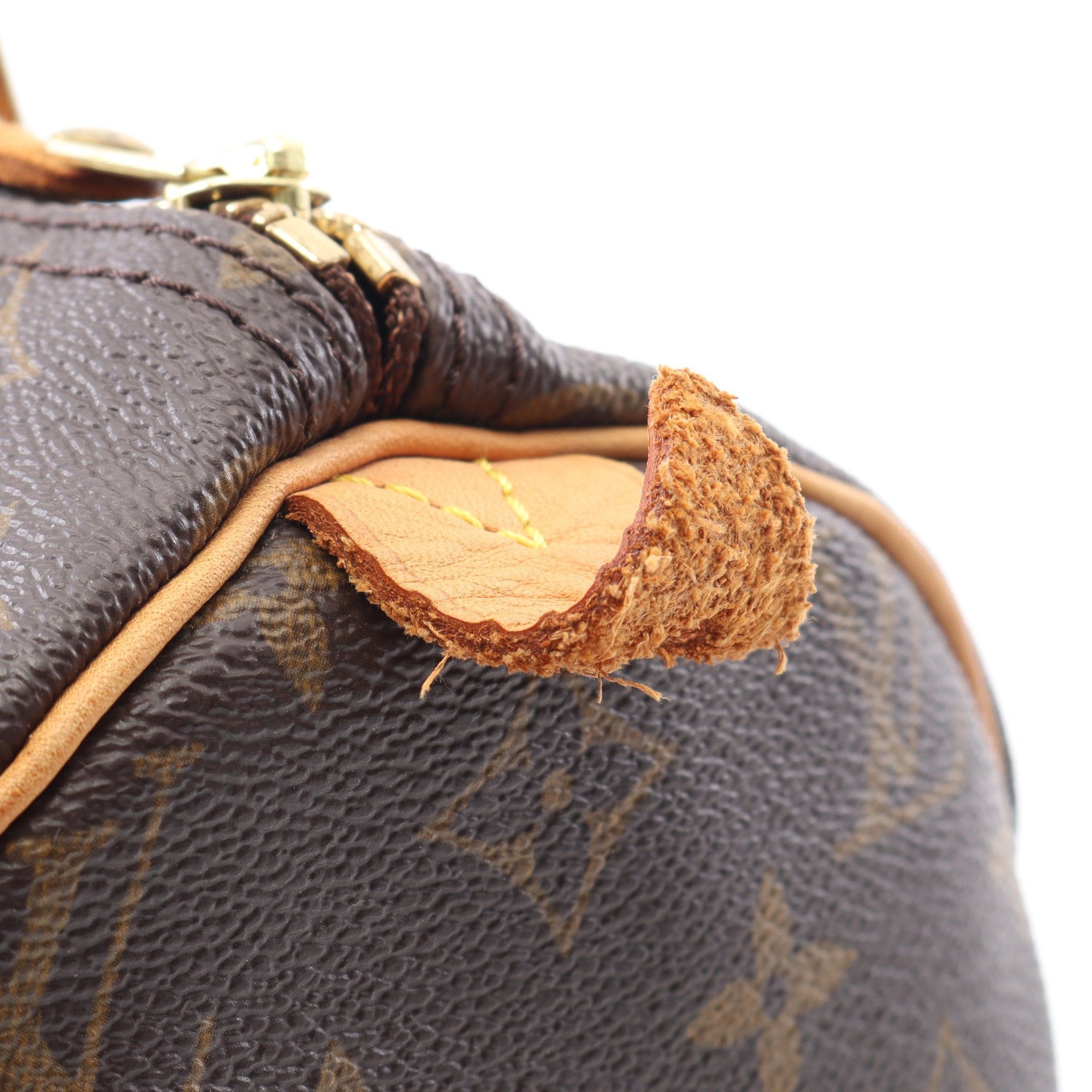 Louis Vuitton Louis Vuitton Speedy 30 Monogram Handbag Leather Brown Size ONE SIZE - 10 Thumbnail