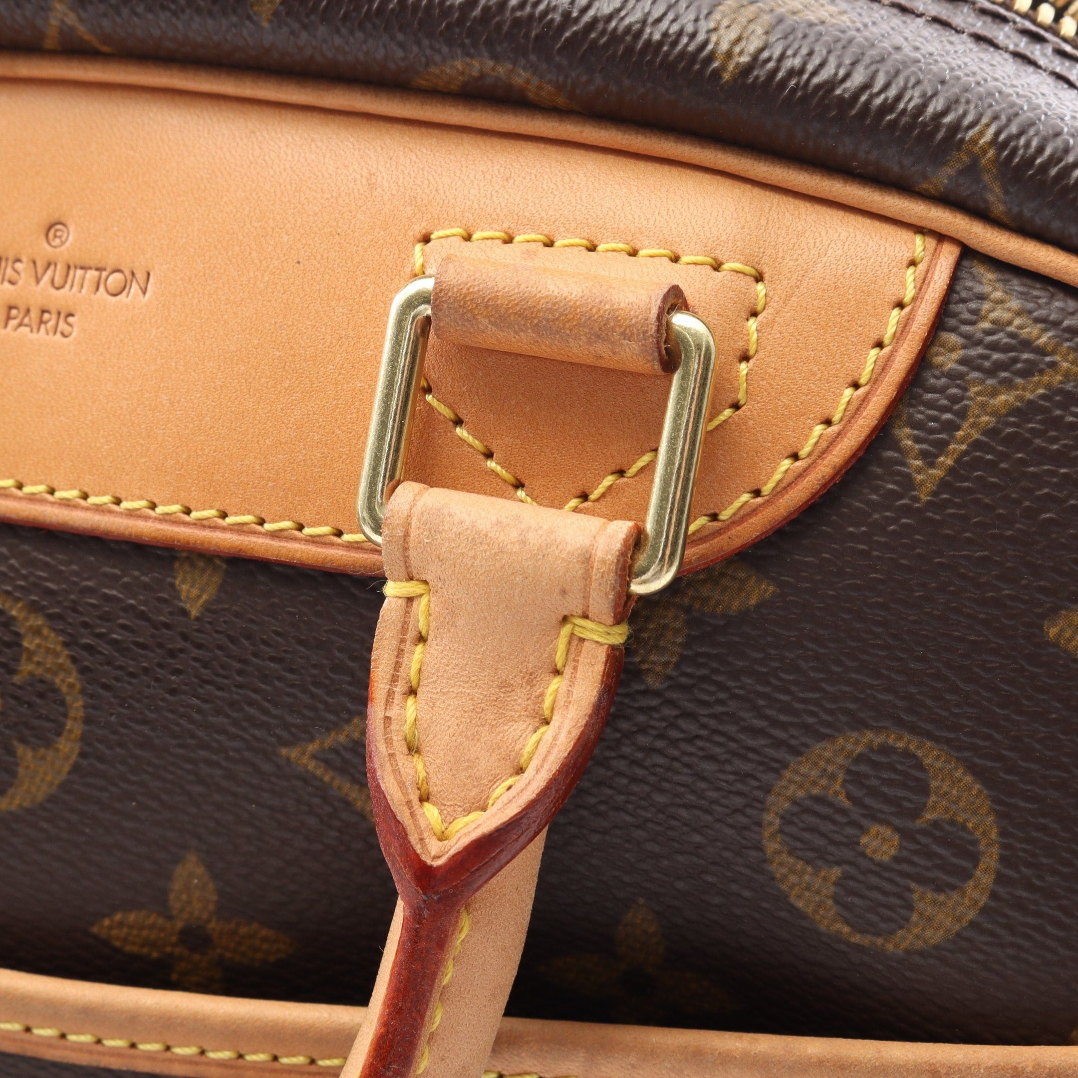 Louis Vuitton Louis Vuitton Trouville Monogram Handbag Leather Brown Size ONE SIZE - 10 Thumbnail