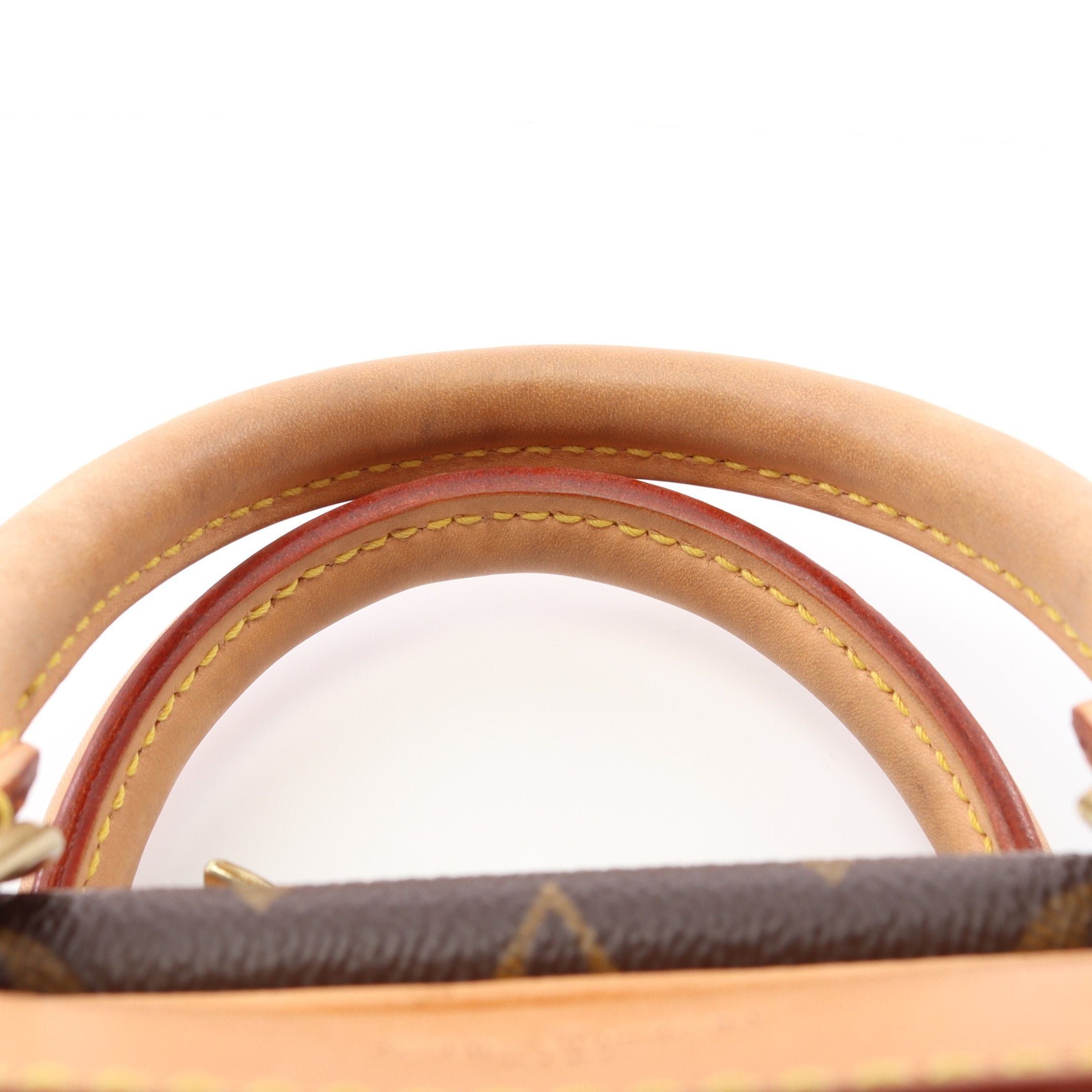 Louis Vuitton Louis Vuitton Trouville Monogram Handbag Leather Brown Size ONE SIZE - 9 Thumbnail