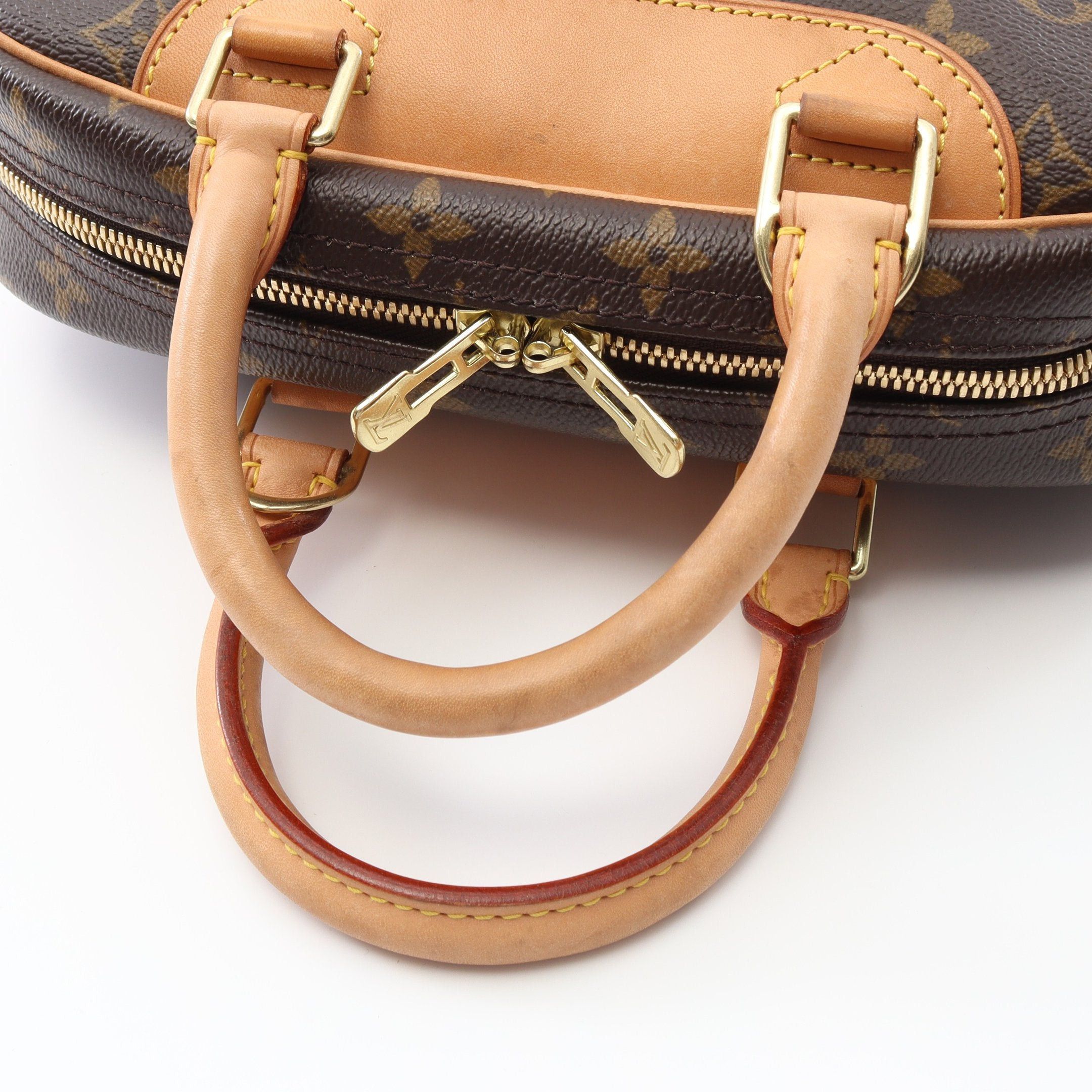 Louis Vuitton Louis Vuitton Trouville Monogram Handbag Leather Brown Size ONE SIZE - 8 Thumbnail