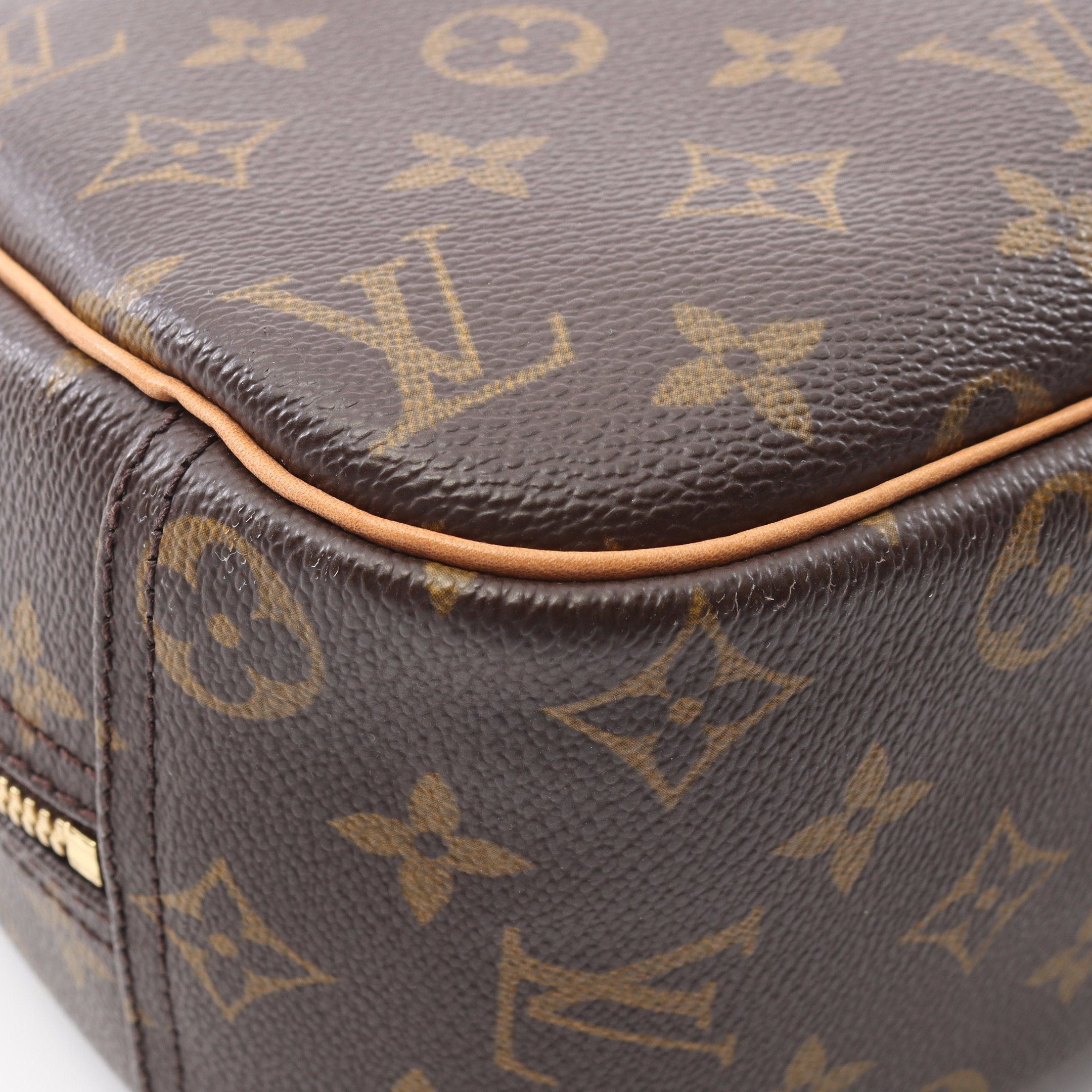 Louis Vuitton Louis Vuitton Trouville Monogram Handbag Leather Brown Size ONE SIZE - 6 Thumbnail