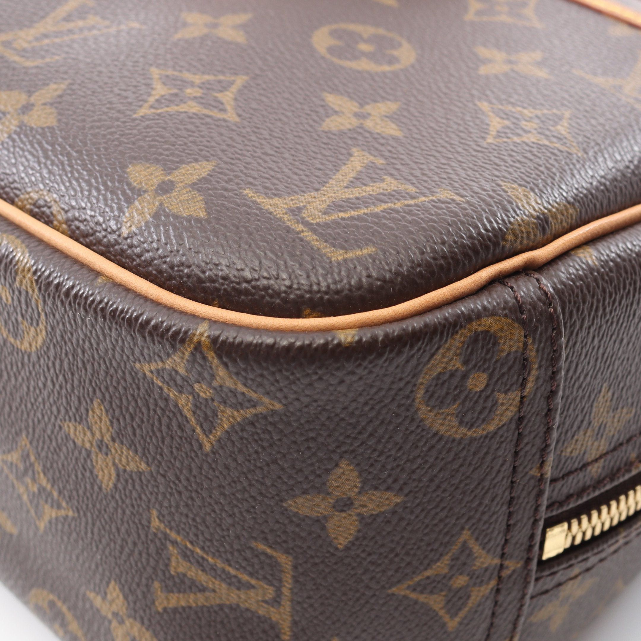 Louis Vuitton Louis Vuitton Trouville Monogram Handbag Leather Brown Size ONE SIZE - 7 Thumbnail