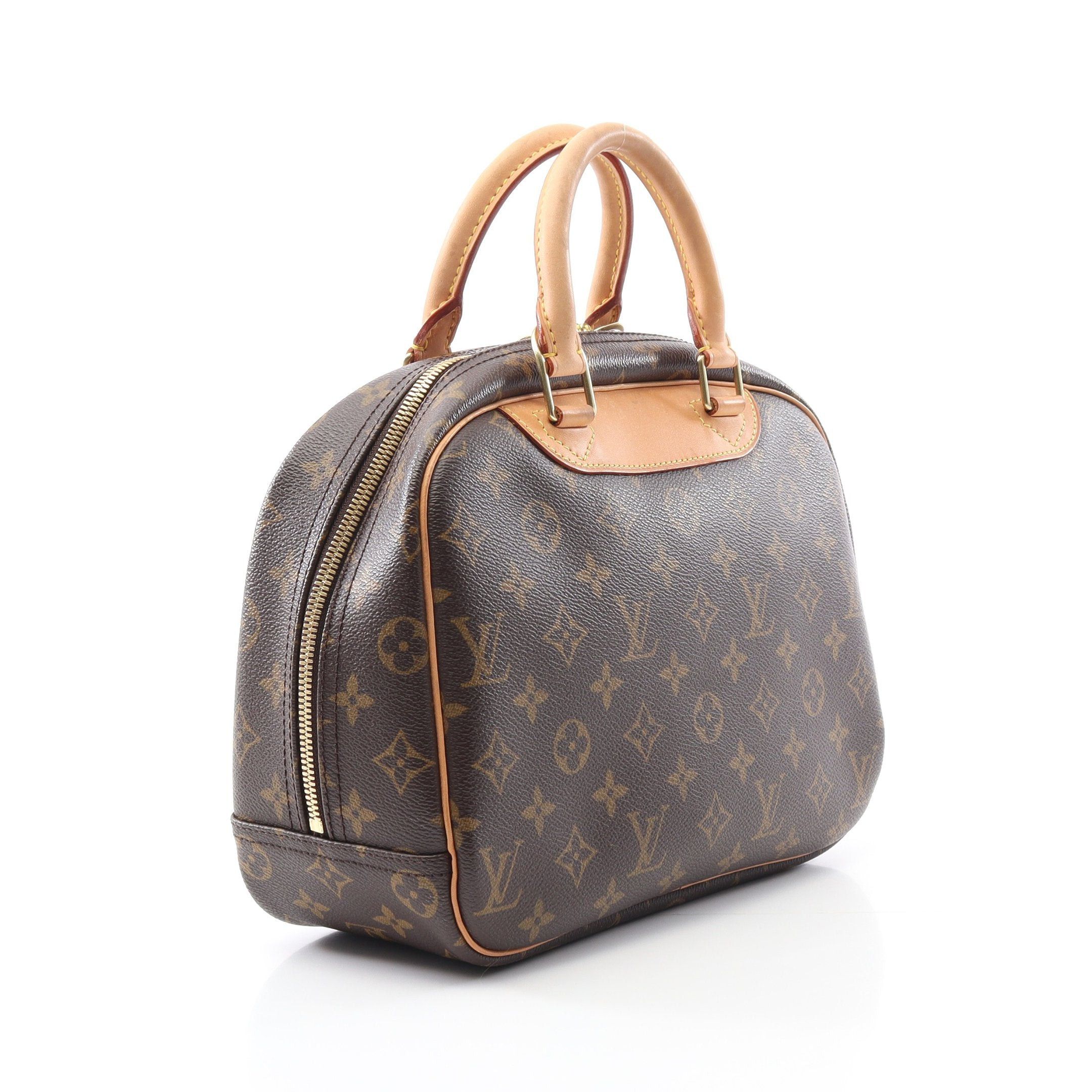 Louis Vuitton Louis Vuitton Trouville Monogram Handbag Leather Brown Size ONE SIZE - 2 Thumbnail