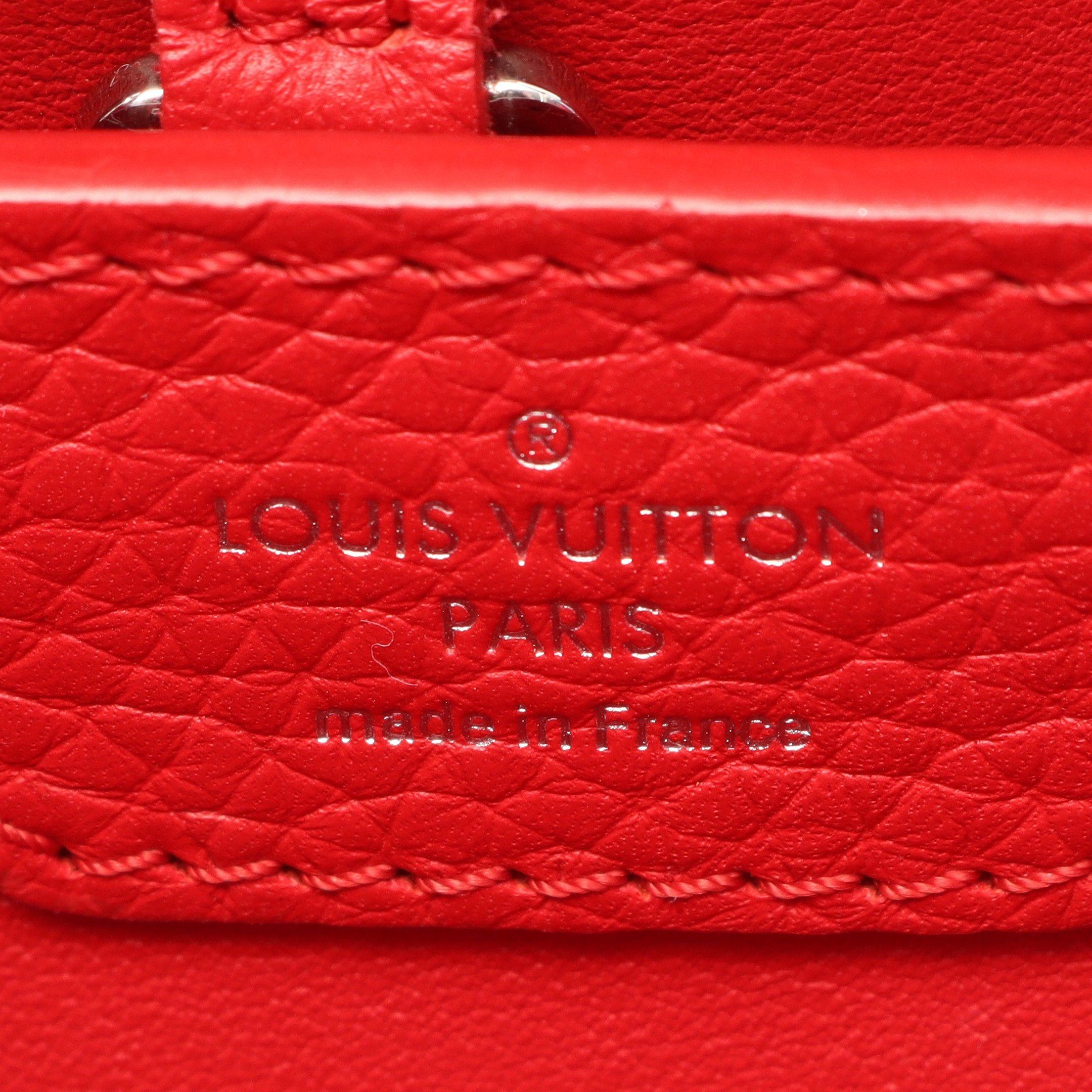 Louis Vuitton Louis Vuitton Capucines Bb Ruby Handbag Leather Red Size ONE SIZE - 4 Thumbnail