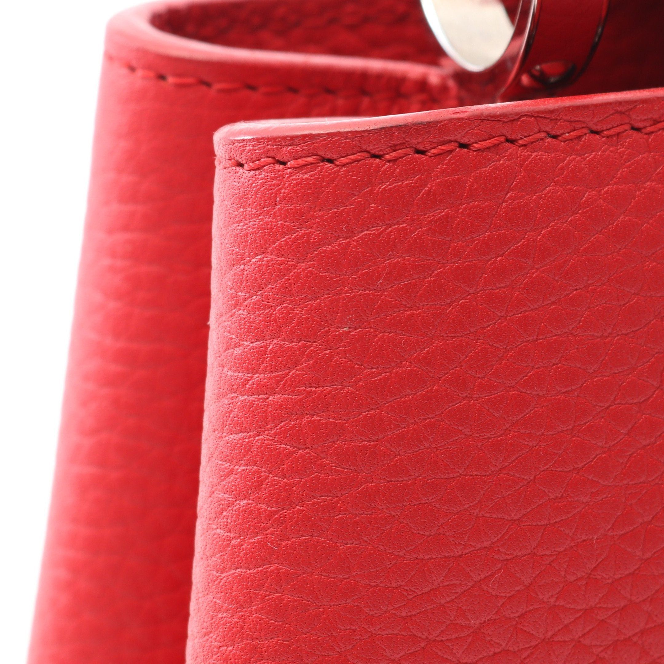 Louis Vuitton Louis Vuitton Capucines Bb Ruby Handbag Leather Red Size ONE SIZE - 7 Thumbnail