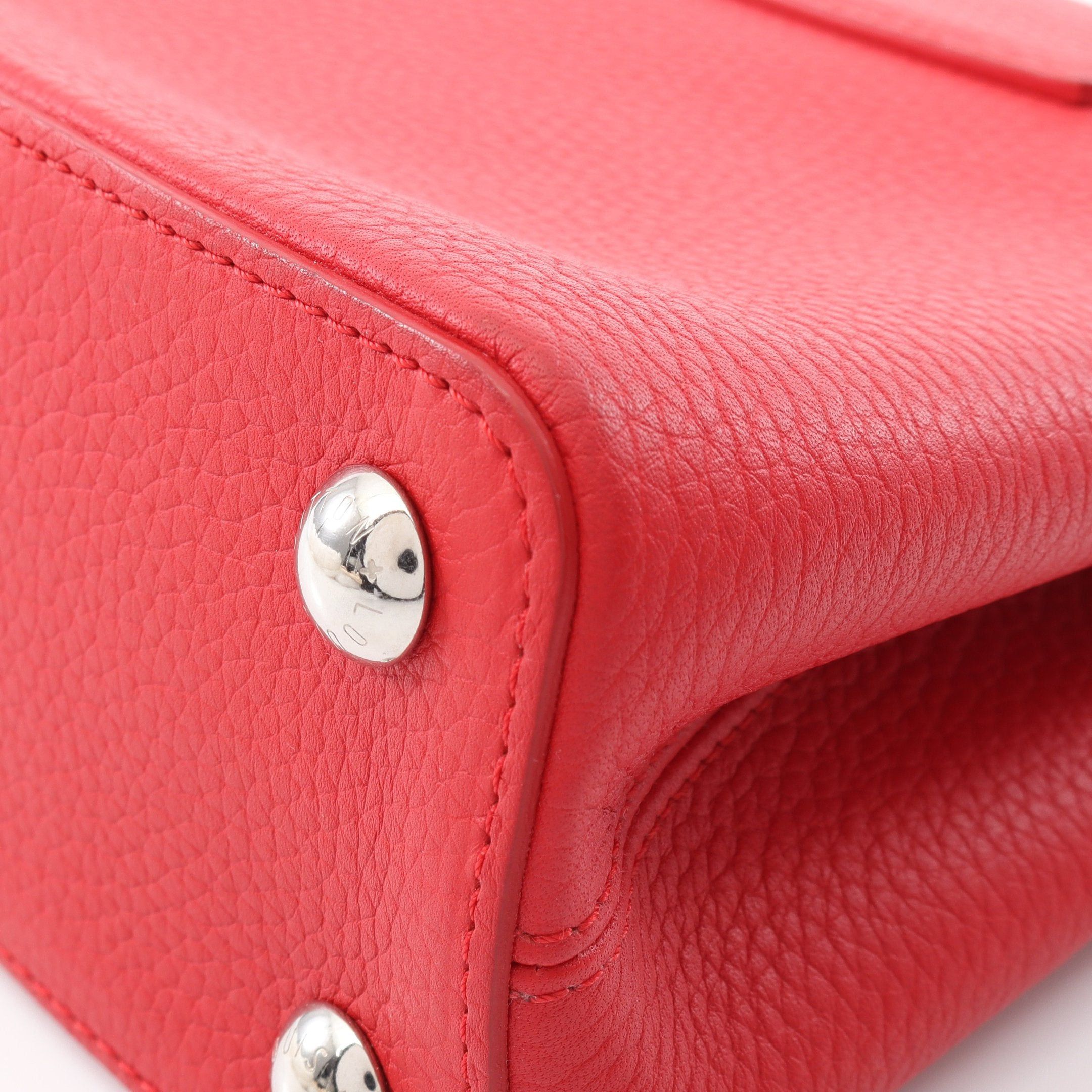 Louis Vuitton Louis Vuitton Capucines Bb Ruby Handbag Leather Red Size ONE SIZE - 6 Thumbnail