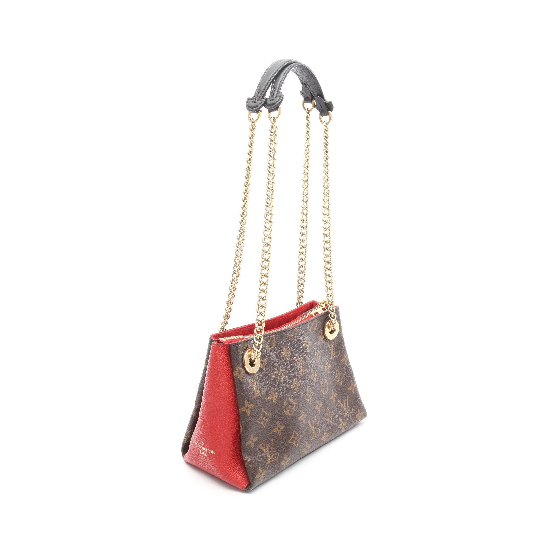 Louis Vuitton Louis Vuitton Surenne Bb Monogram Cerise Chain Shoulder Bag Leather Brown Red Size ONE SIZE - 2 Thumbnail