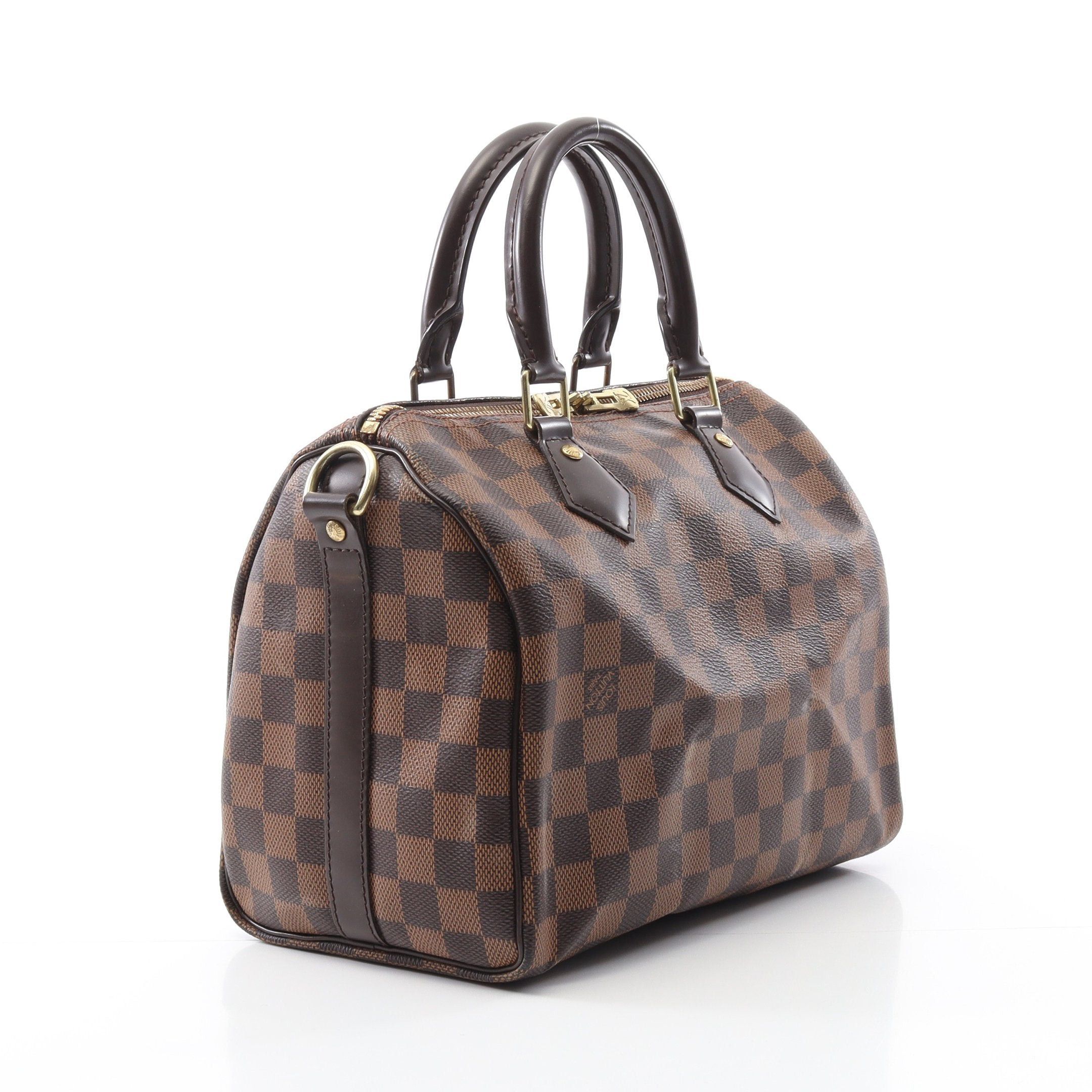 Louis Vuitton Louis Vuitton Speedy 25 Damier Ebene Handbag Leather Brown Size ONE SIZE - 2 Thumbnail