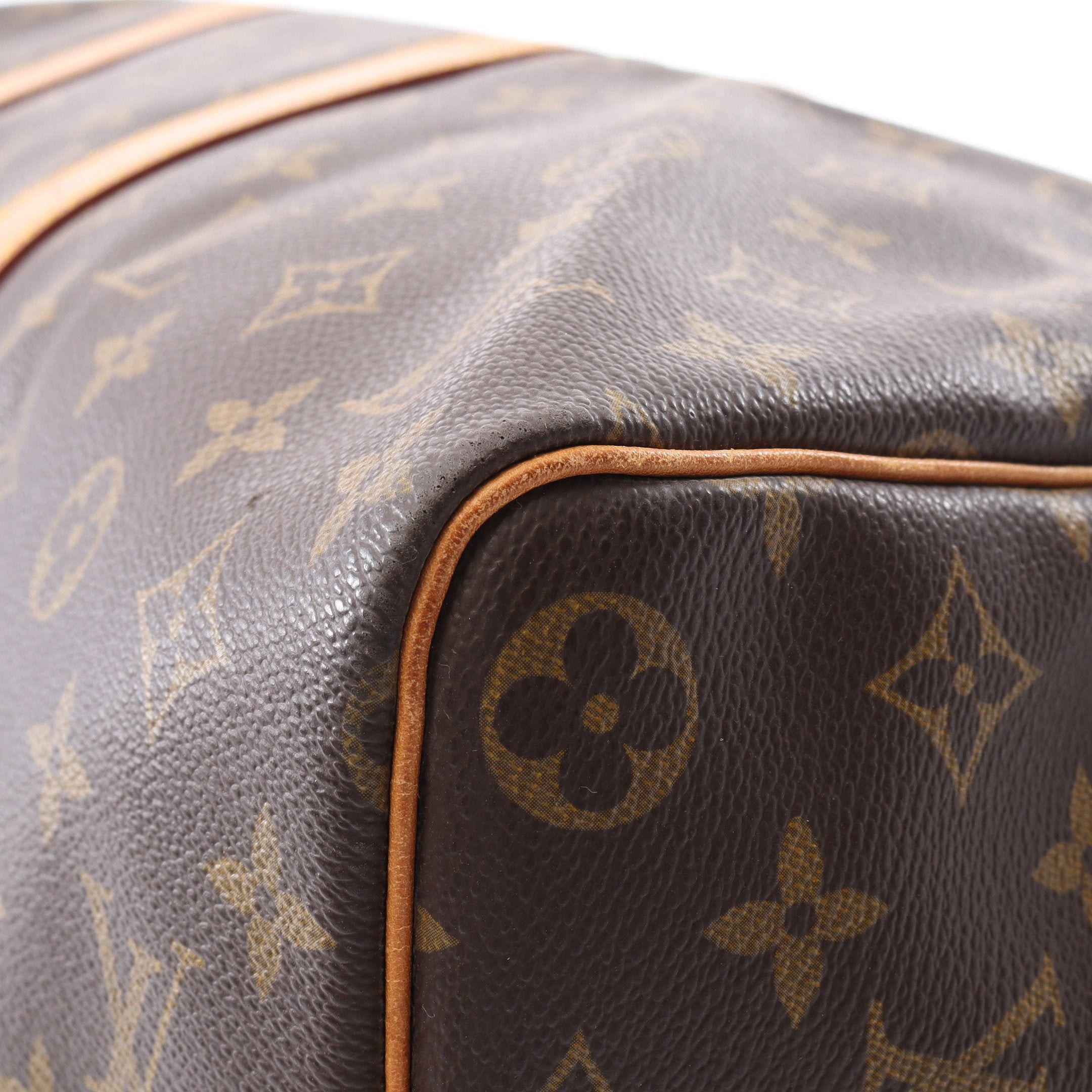 Louis Vuitton Louis Vuitton Keepall 45 Monogram Boston Bag Leather Brown Size ONE SIZE - 7 Thumbnail